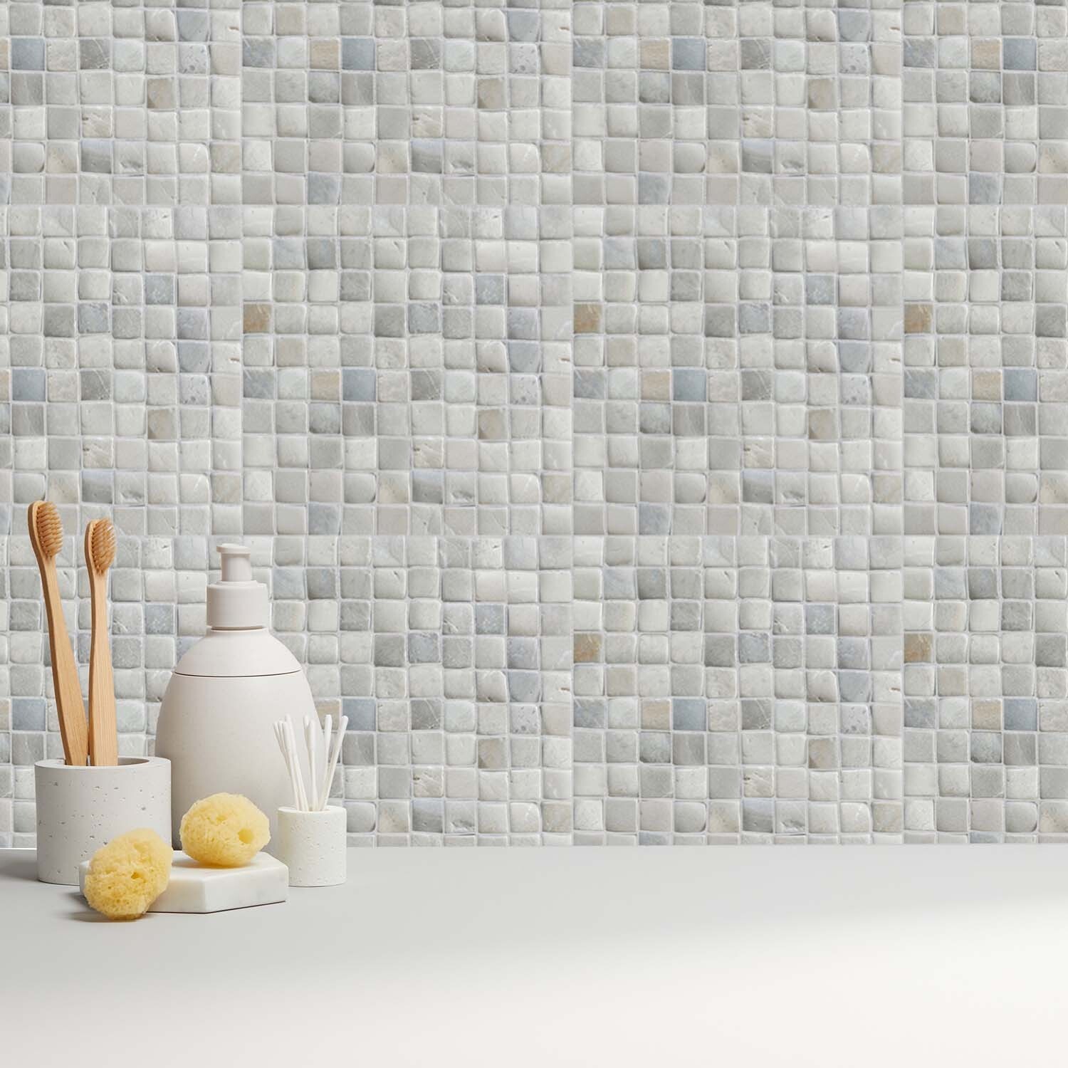 MOLAR 3 Grey Natural Stone Mosaic Wall & Floor Tile ($16.34/SqFt)