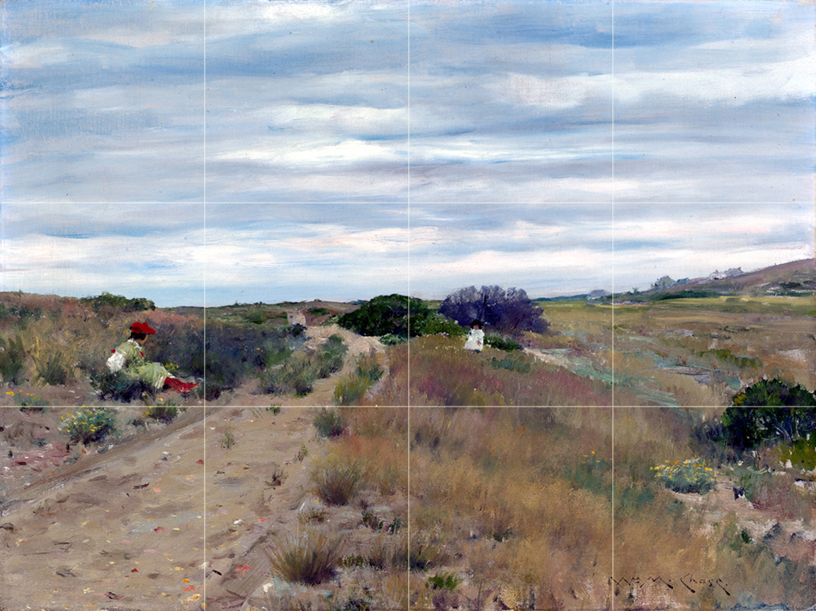 Art OLD SAND ROAD Countryside Ceramic Mural Backsplash Bath Tile #2423