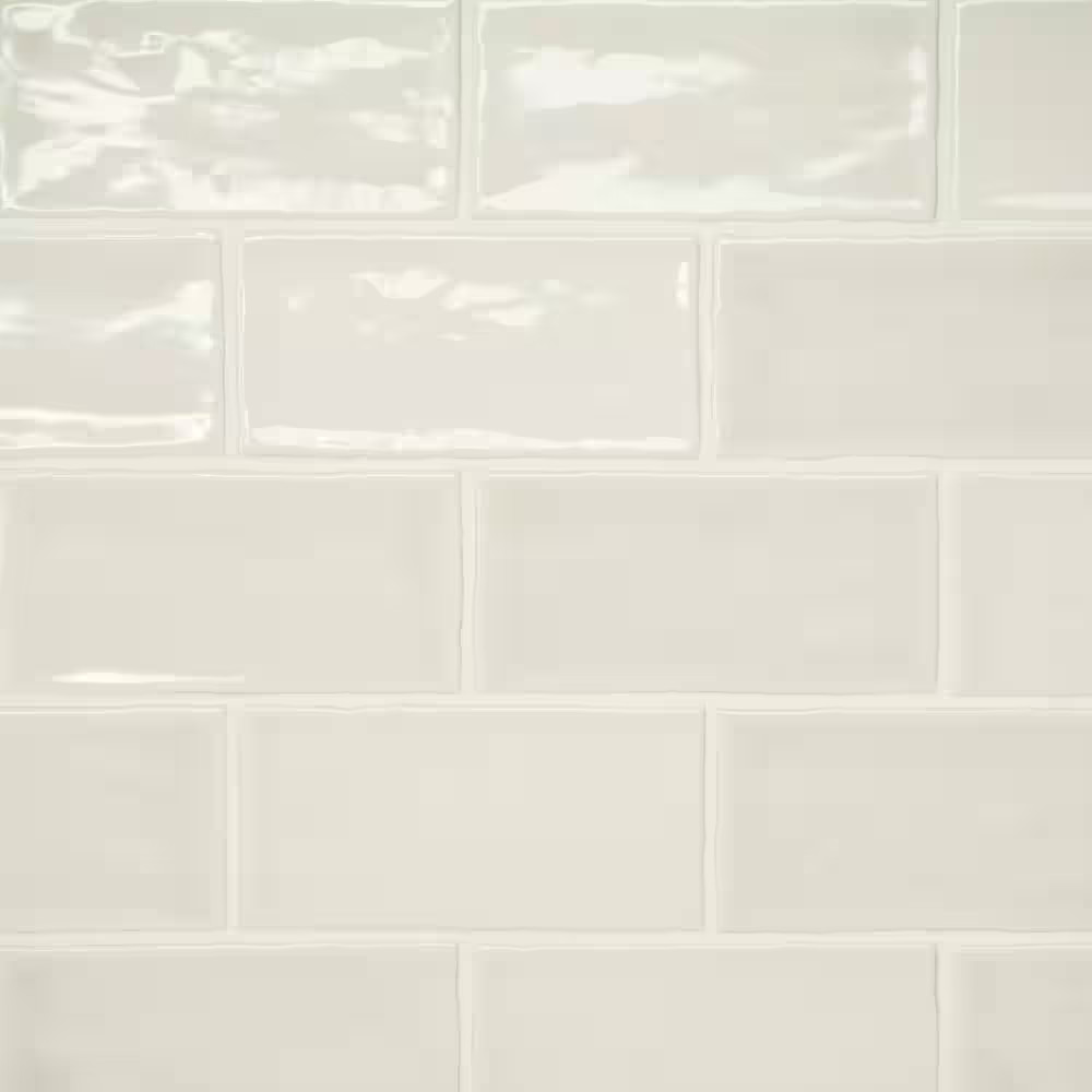 Marin Glossy Sand Dollar (Beige) 2.5 In. X 5 In. Ceramic Subway Wall Tile (5.38
