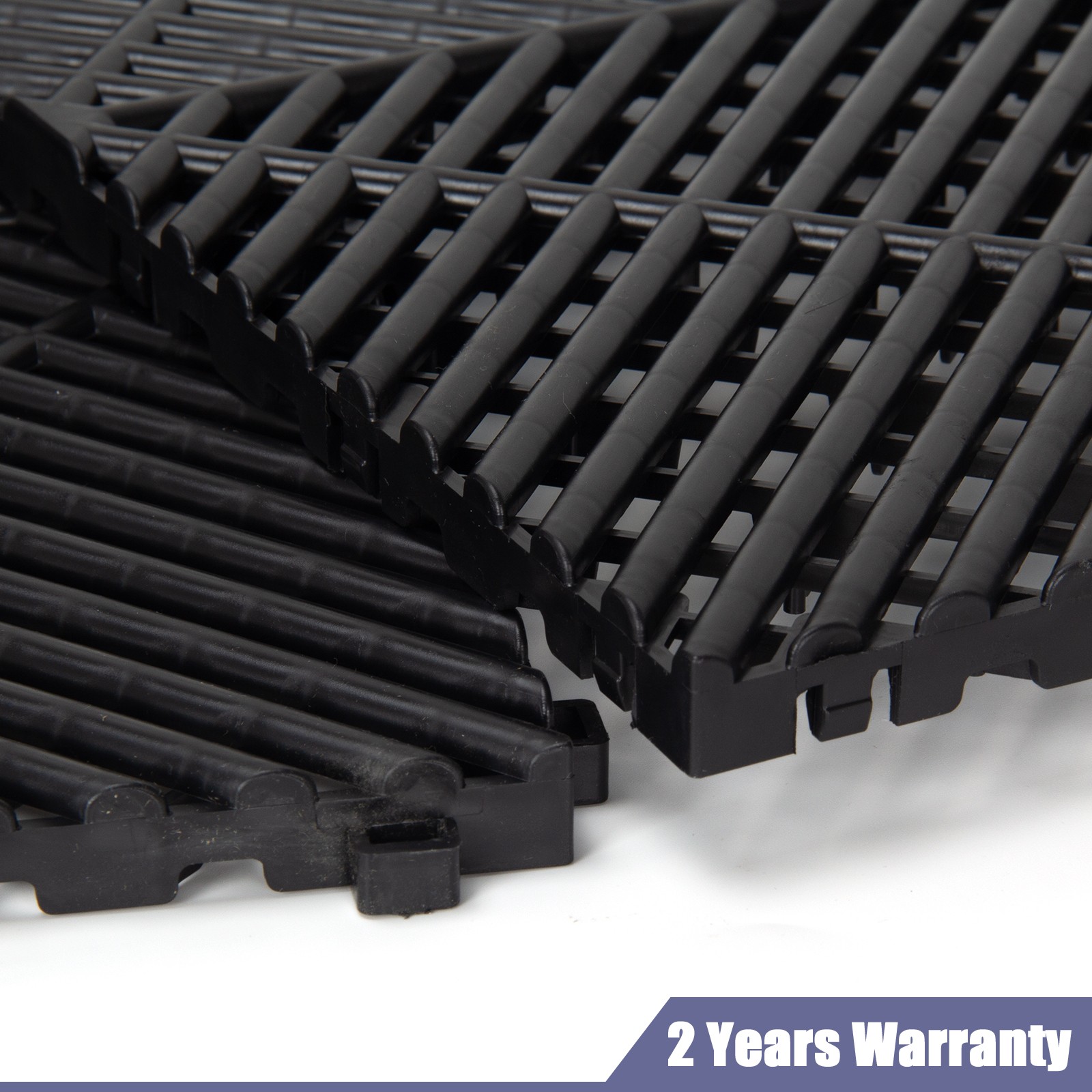 50 Packs 15.75″x15.75” Interlocking Garage Floor Tiles Vented Water Drainage