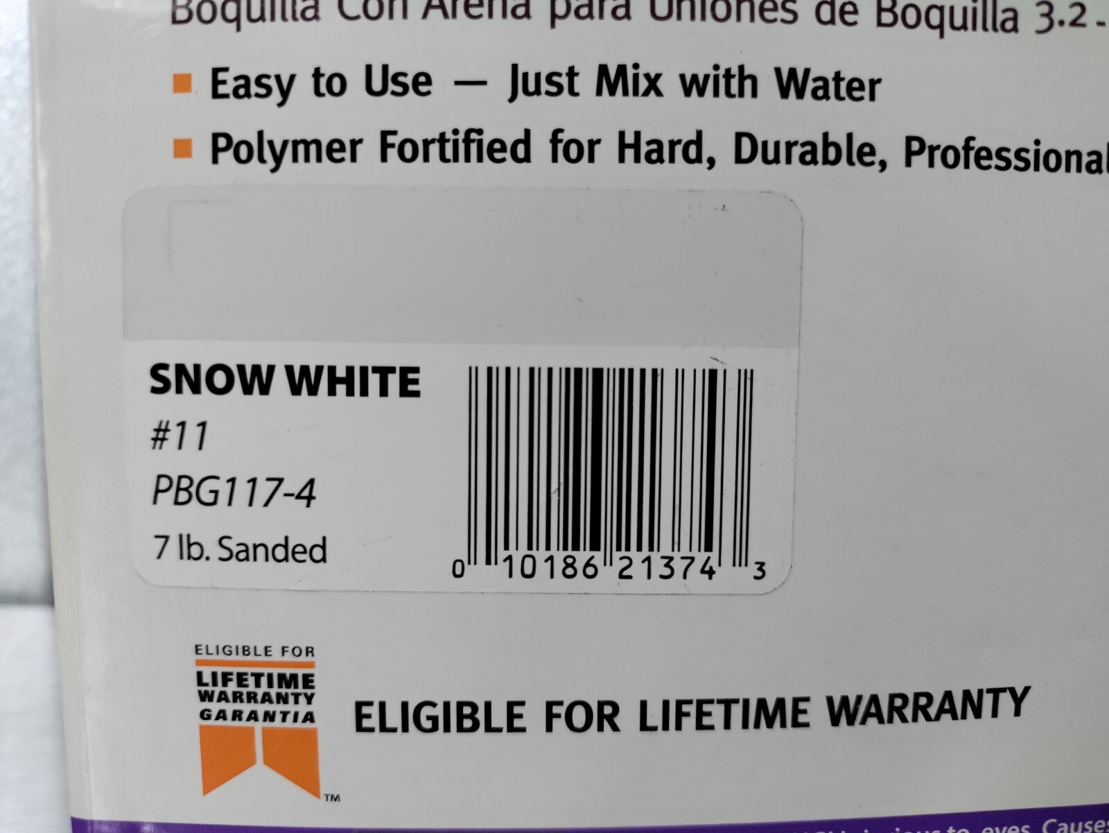 Snow White #11 Polyblend 7 Lb Sanded Tile Grout Custom Building Products