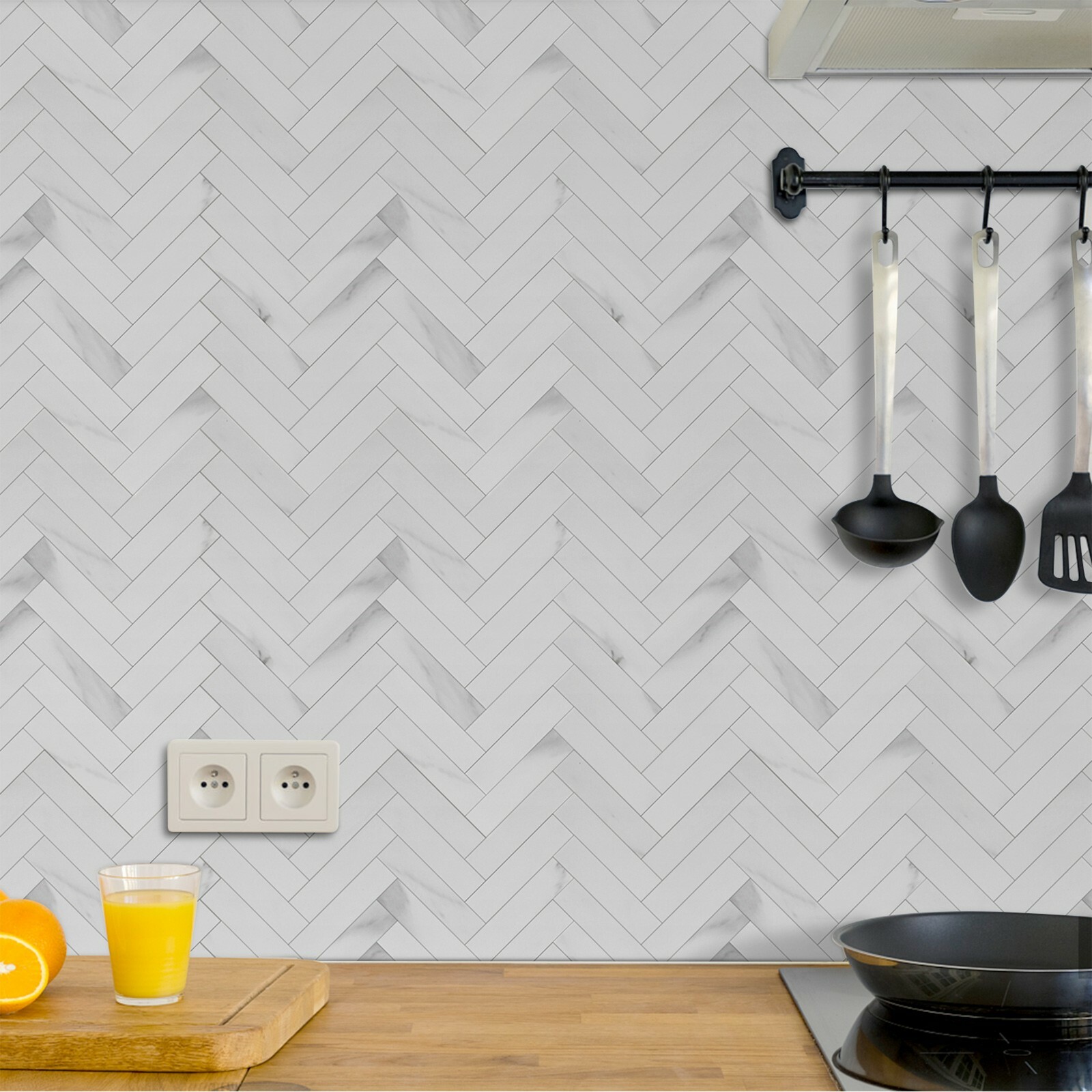 5 Sheets 10″x10″ Marble Peel and Stick Self Adhesive Tile For Kitchen Bathroom