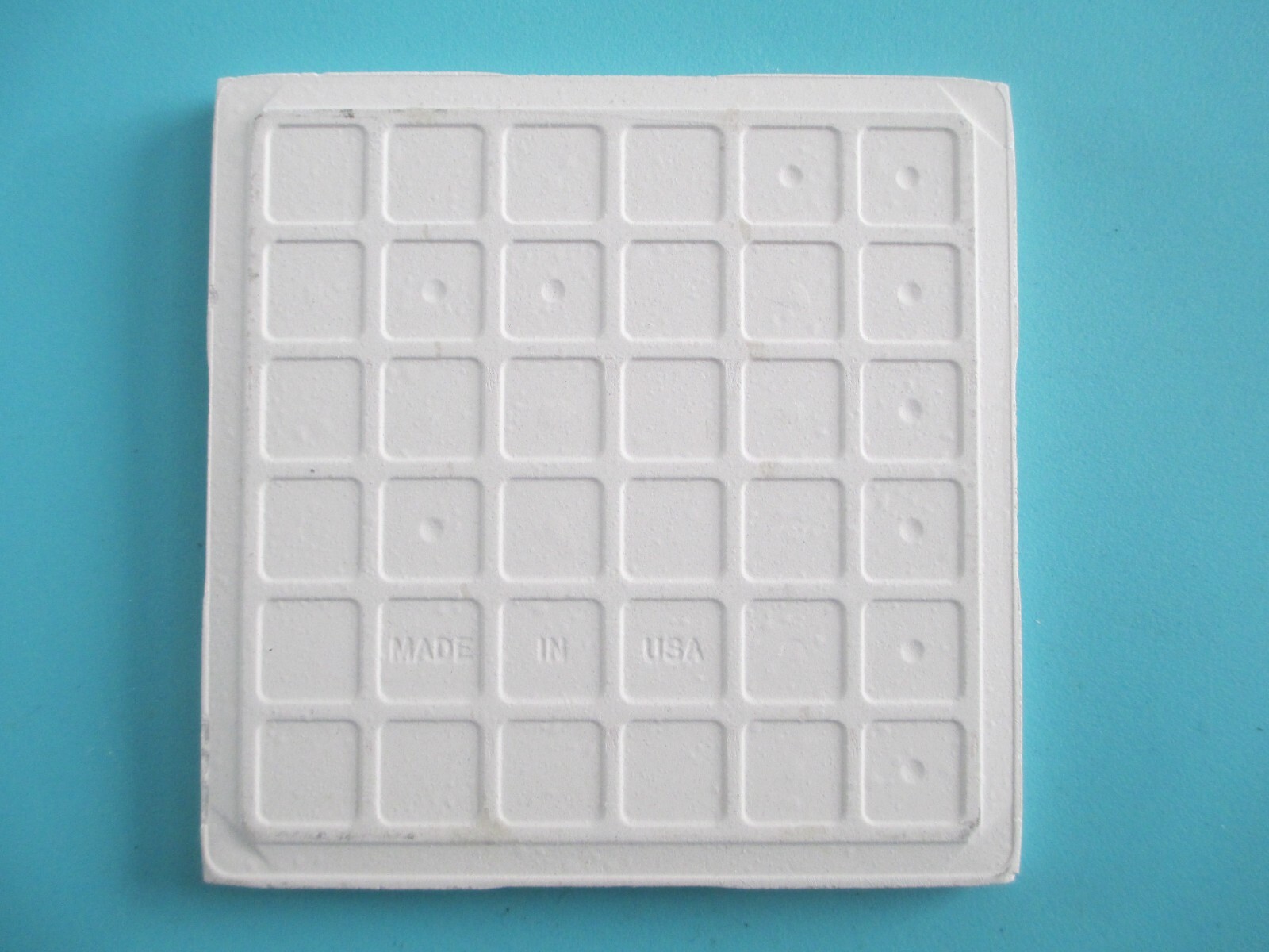 VINTAGE PEARL WHITE ETCHED GLOSS CERAMIC WALL TILE SQUARE 4-3/8″ X 4-3/8″