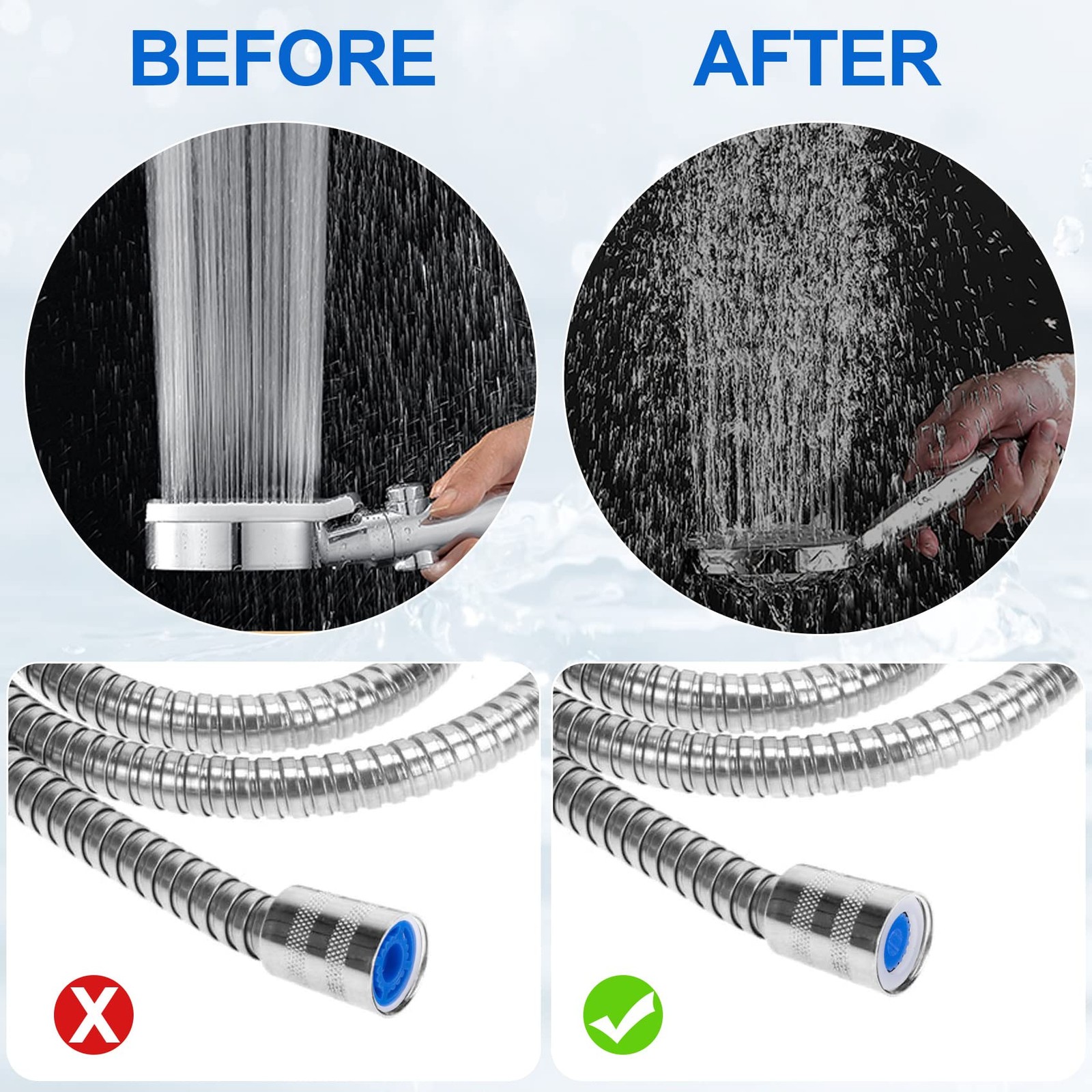 PAGOW 10pcs Shower Flow Reducer Limiter, gpm 1.5 Restrictor