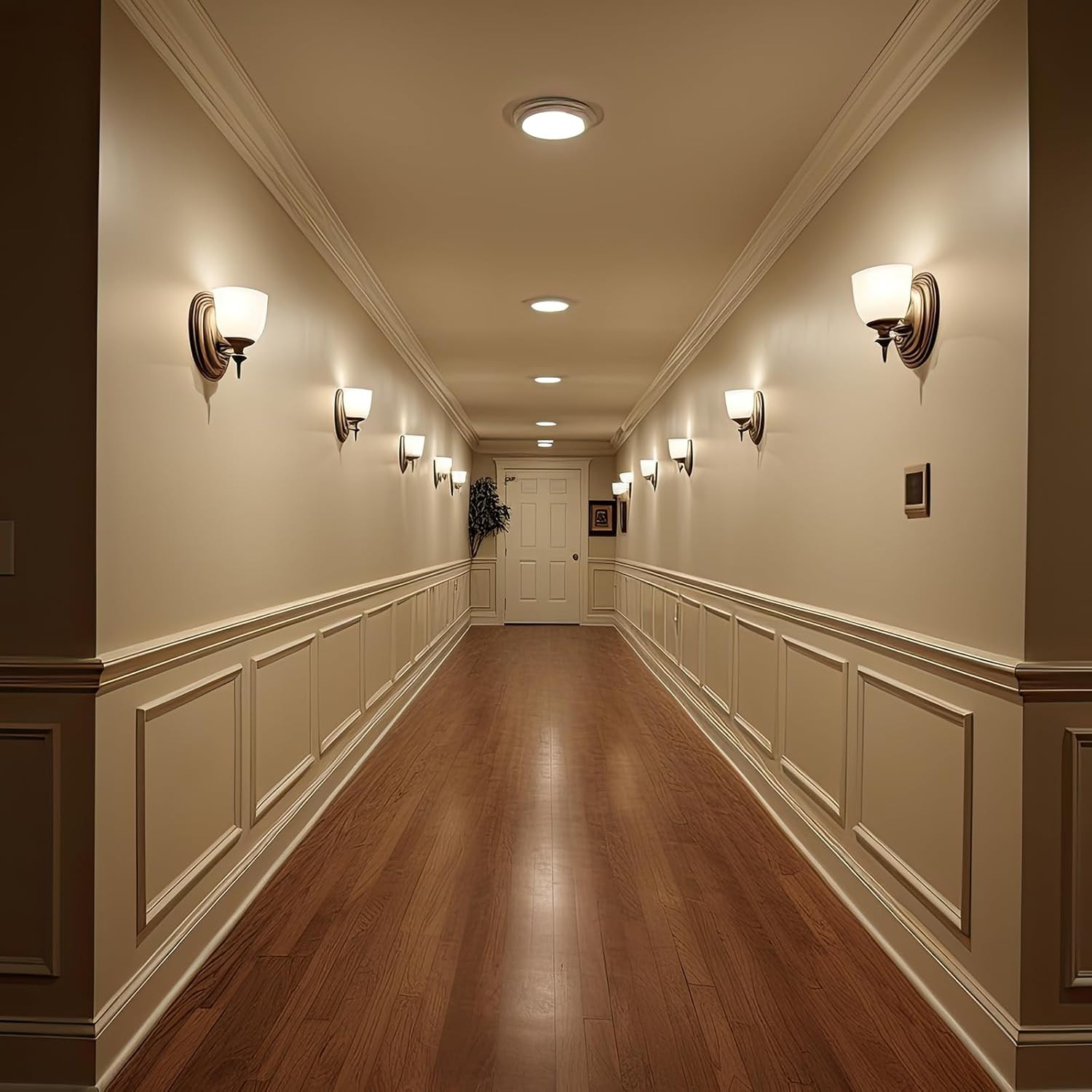 Accent Wall Molding Kit – 6 Premade White Wainscoting Panels, Peel & Stick 20×20