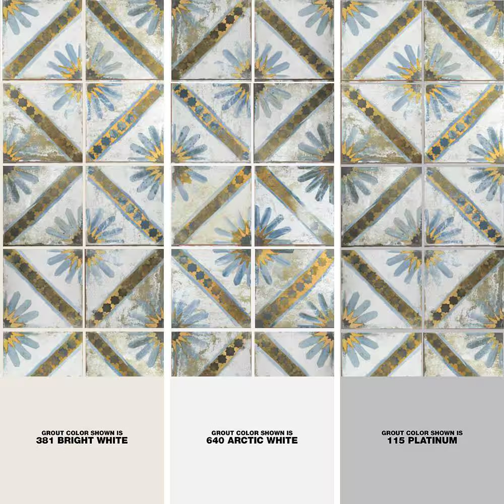Kings Marrakech Blue 17-5/8 In. X 17-5/8 In. Ceramic Floor and Wall Tile (10.95