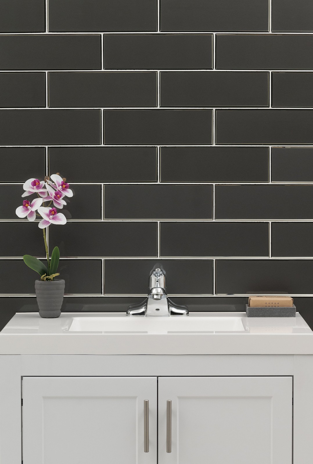 Ackland AKM-G-RI4X12TL-CA Rivella – 4″ x 12″ Glass Solid Wall – Sage Edge