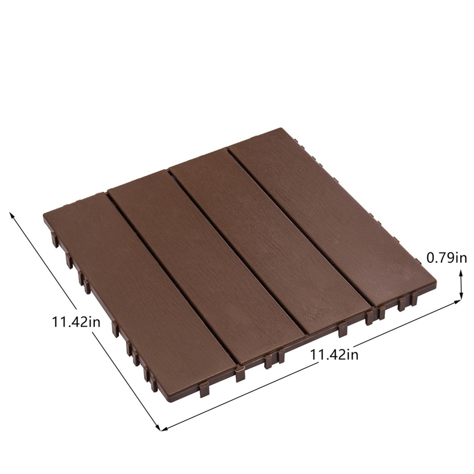68-Pack Waterproof Interlocking Deck Tiles, 61.6 Sq.Ft, Slip-Resistant, Non-,