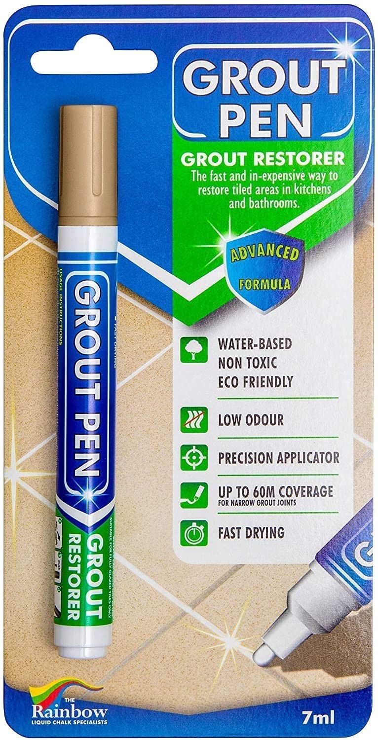 Grout Pen Beige Tile Paint Marker: Waterproof Paint, Narrow Tip,