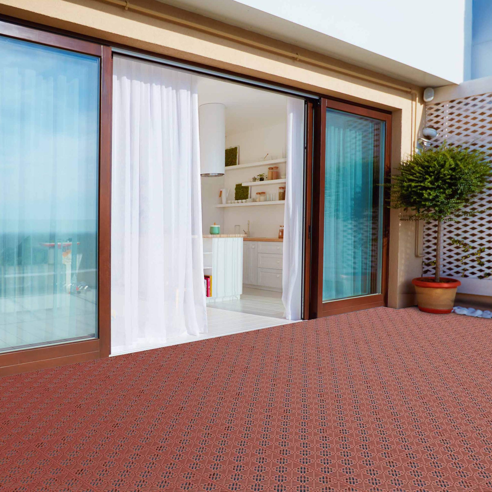 Deck Tiles – 6-Pack Pavers – Polypropylene Interlocking Patio Tiles – Outdoor…
