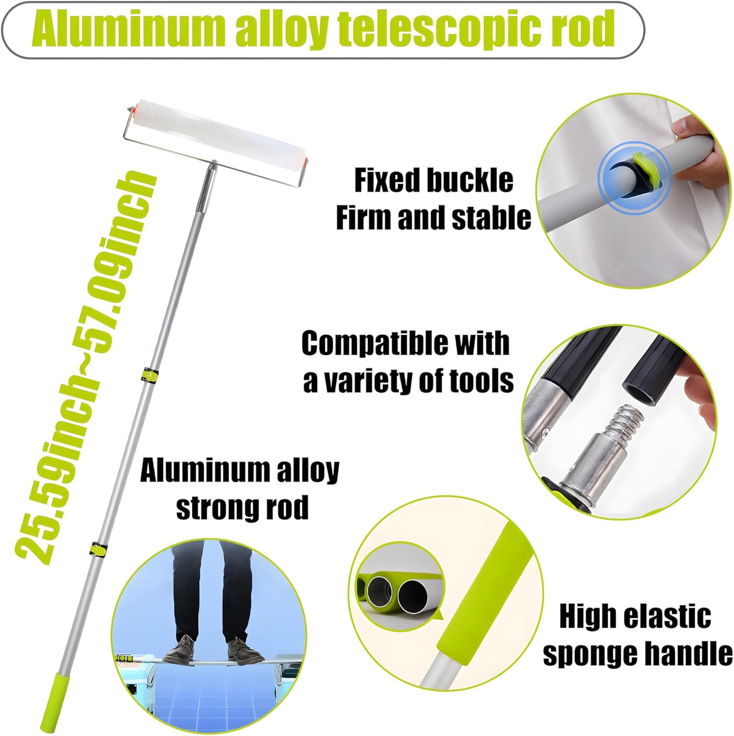 Self Leveling Cement Tool Kit,Epoxy Floor Kit,Self-Leveling Rake,Spike Shoes for