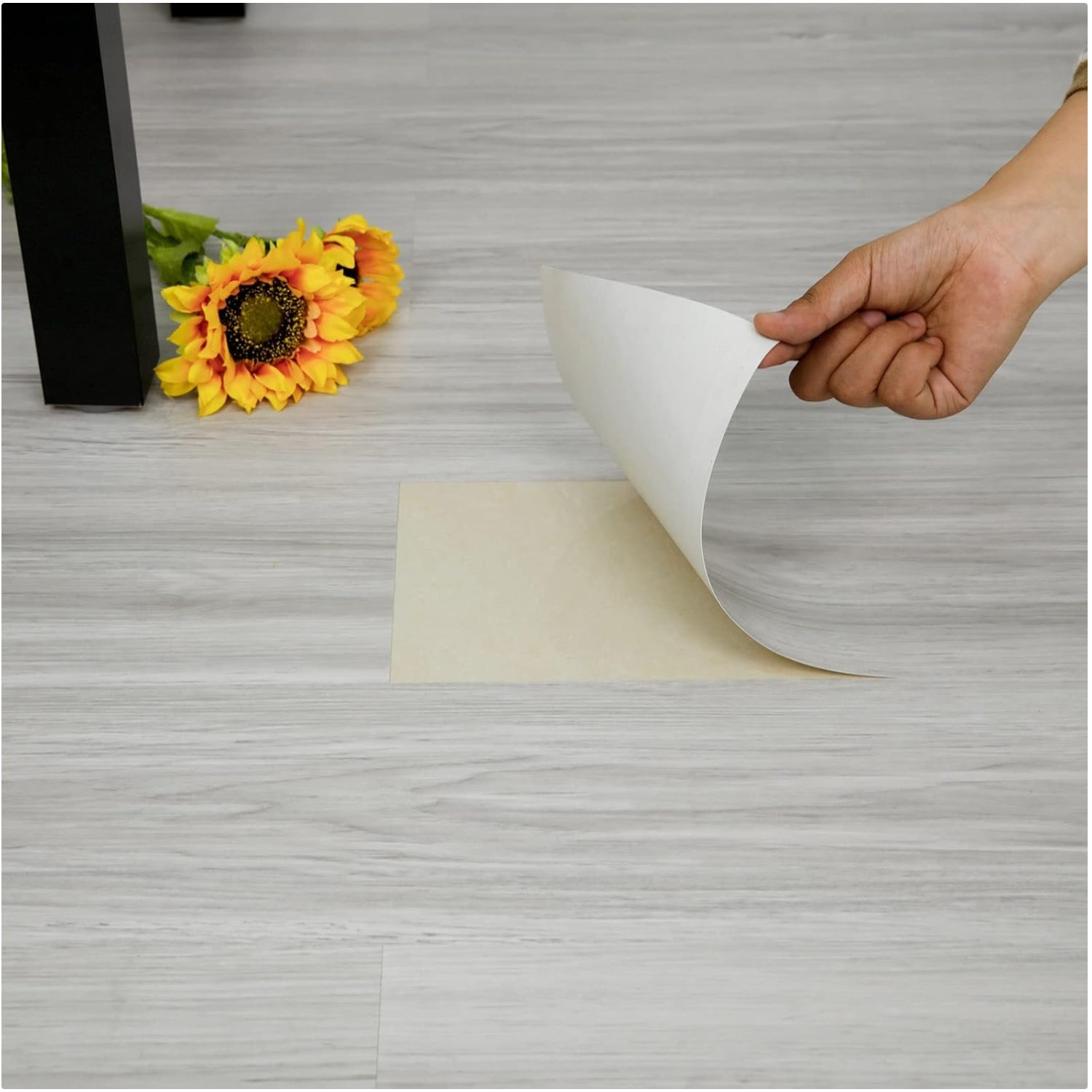 Durable Waterproof Peel and Stick Floor Tiles – Natural Wood Look for DIY Bliss