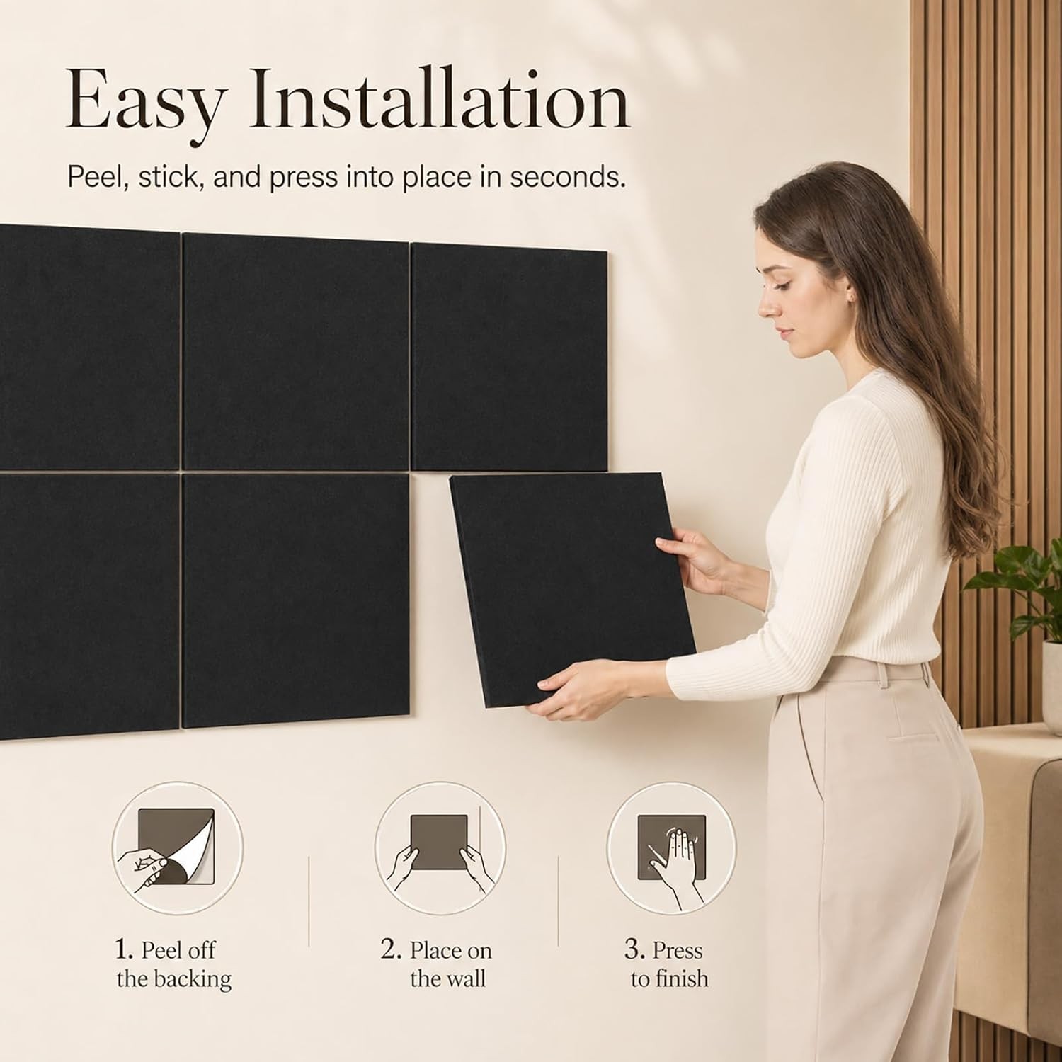 Large Cork Boards Walls 36″ x 24″ Self Adhesive Felt Wall Tiles Ideal Office