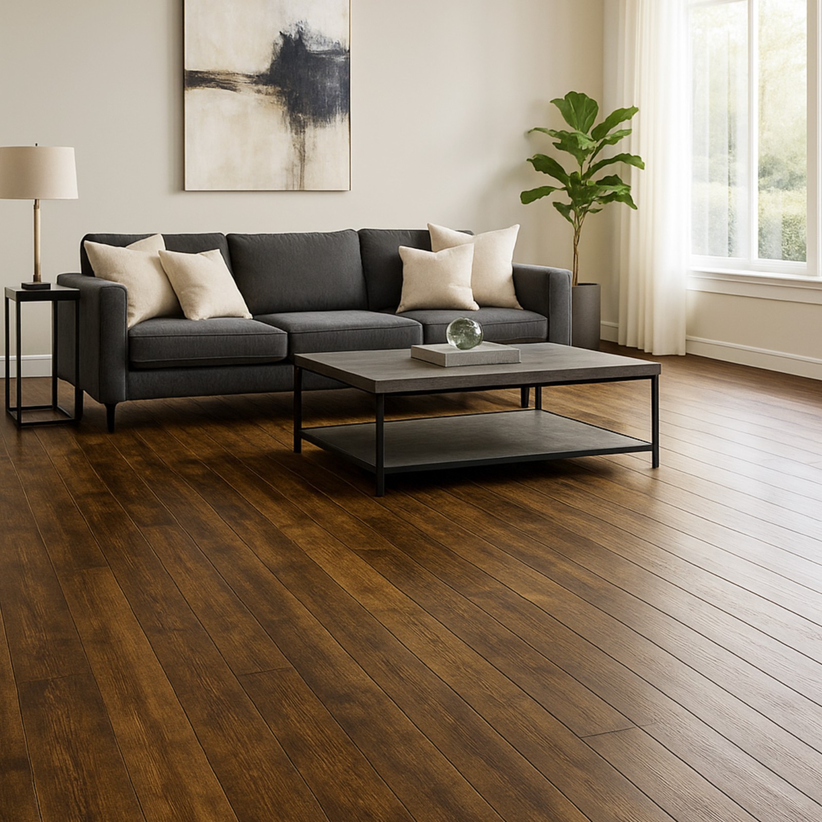 6”W x 36”L Peel & Stick, Vinyl Plank Flooring, Wood Grain, Self-adhesive 54pcs