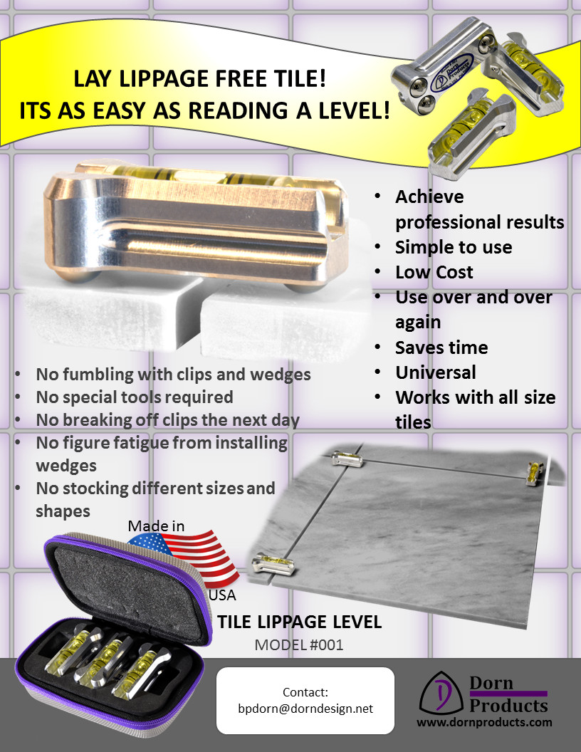 Tile Lippage Leveling System … Kit Contains 3 levels and 1 case
