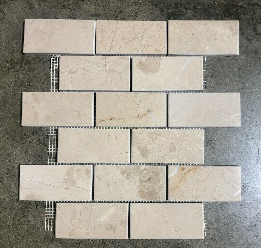 Tile Creamy Marble Subway Remodel Backsplash 2×4 (10 Square Feet) T-45