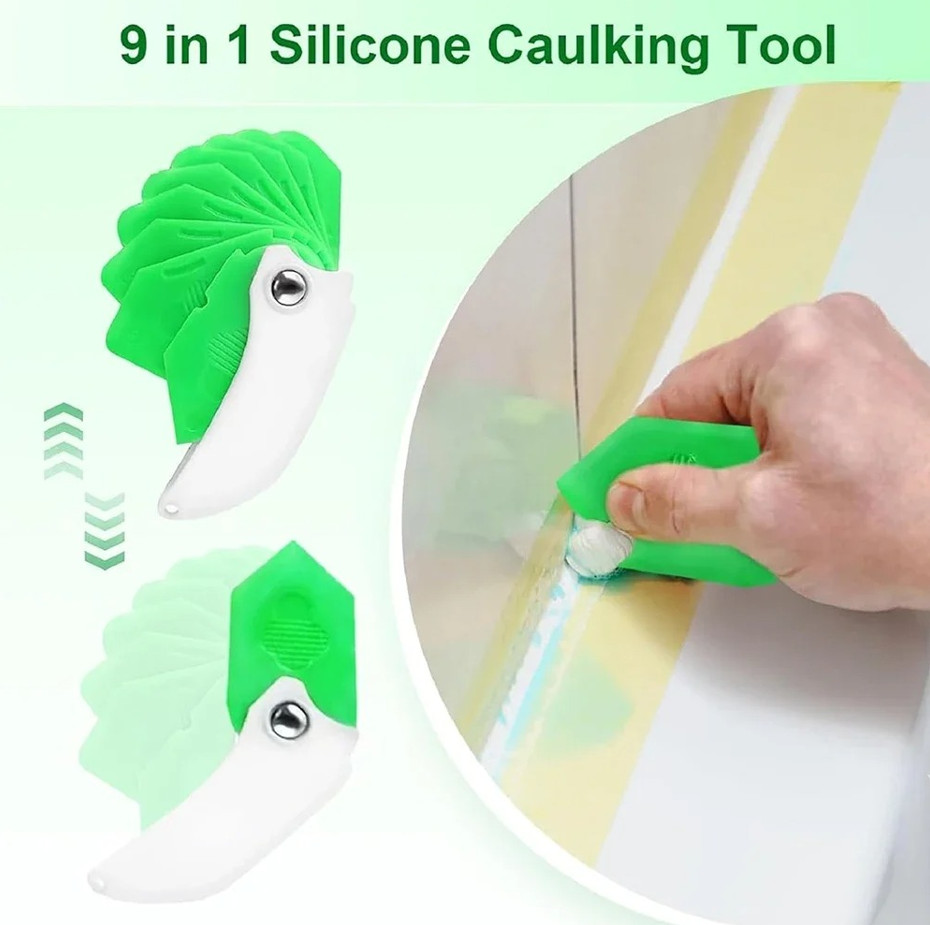 9 in 1 Silicone Caulking Tool Sealant Spreader Grout Remover Tile Joint Kit