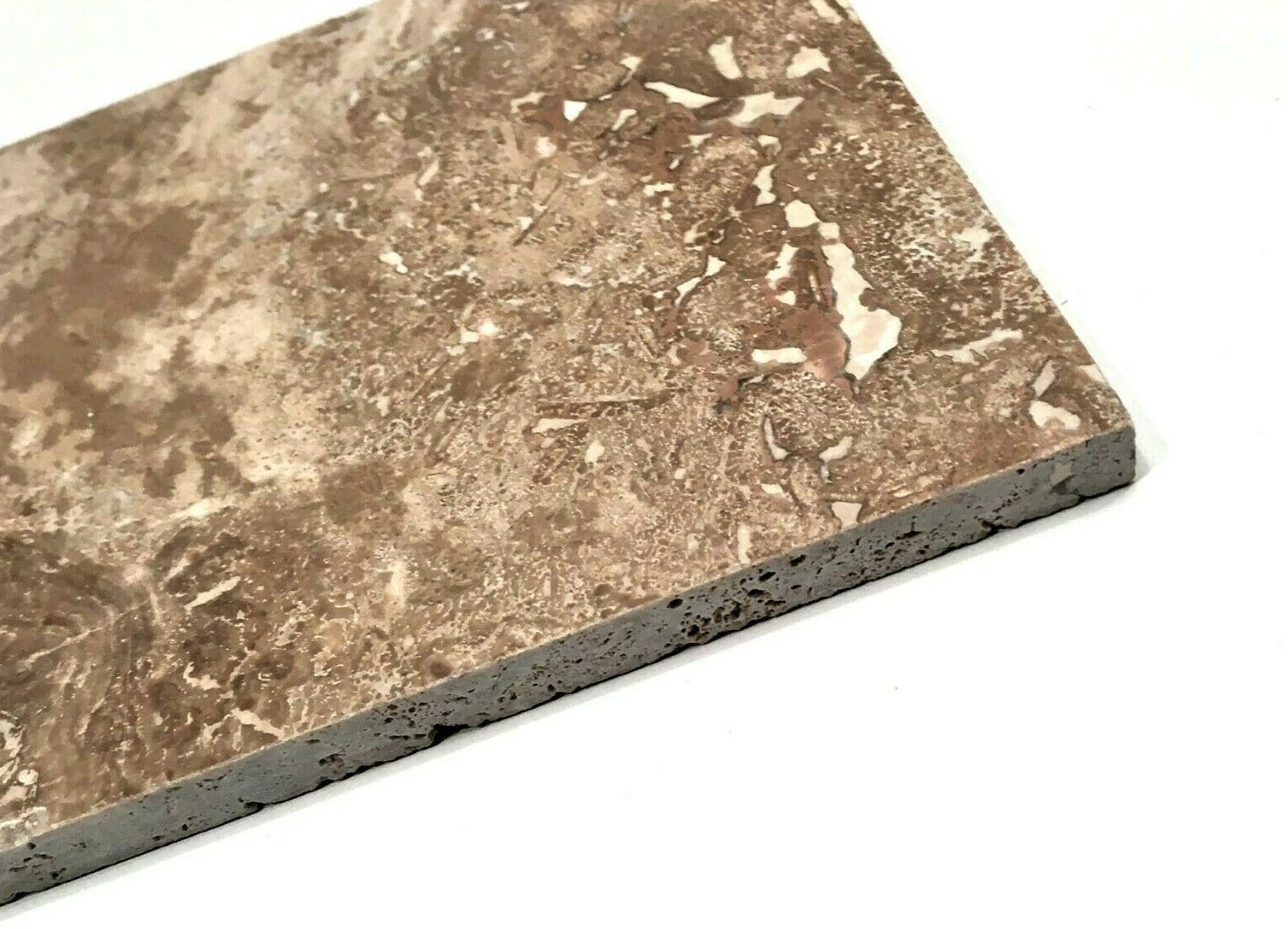 Noce 5 1/2 x 5 1/2 Filled Polished Travertine Tile Floor Wall (Sold per Piece)