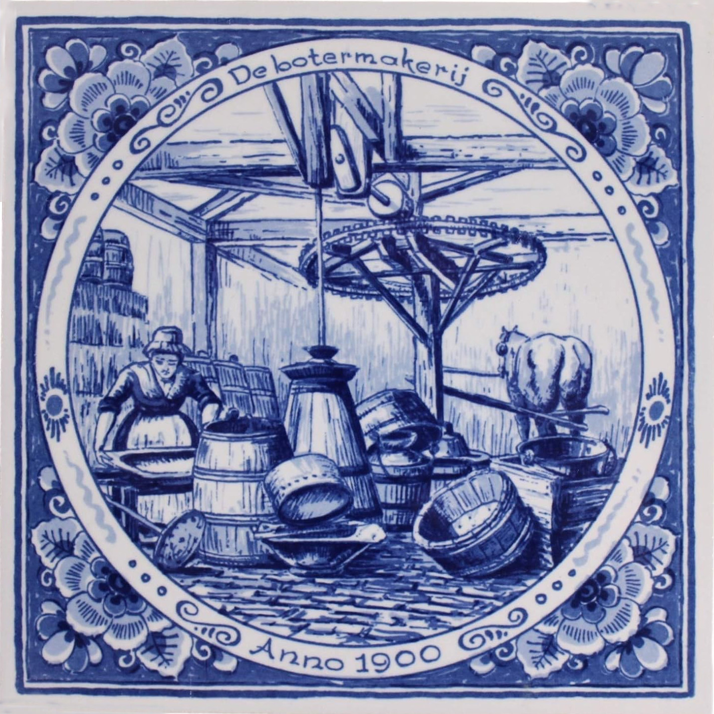 Ceramic Tile Portuguese Azulejos Vintage Blue Delft Dutch Reproductions Tiles