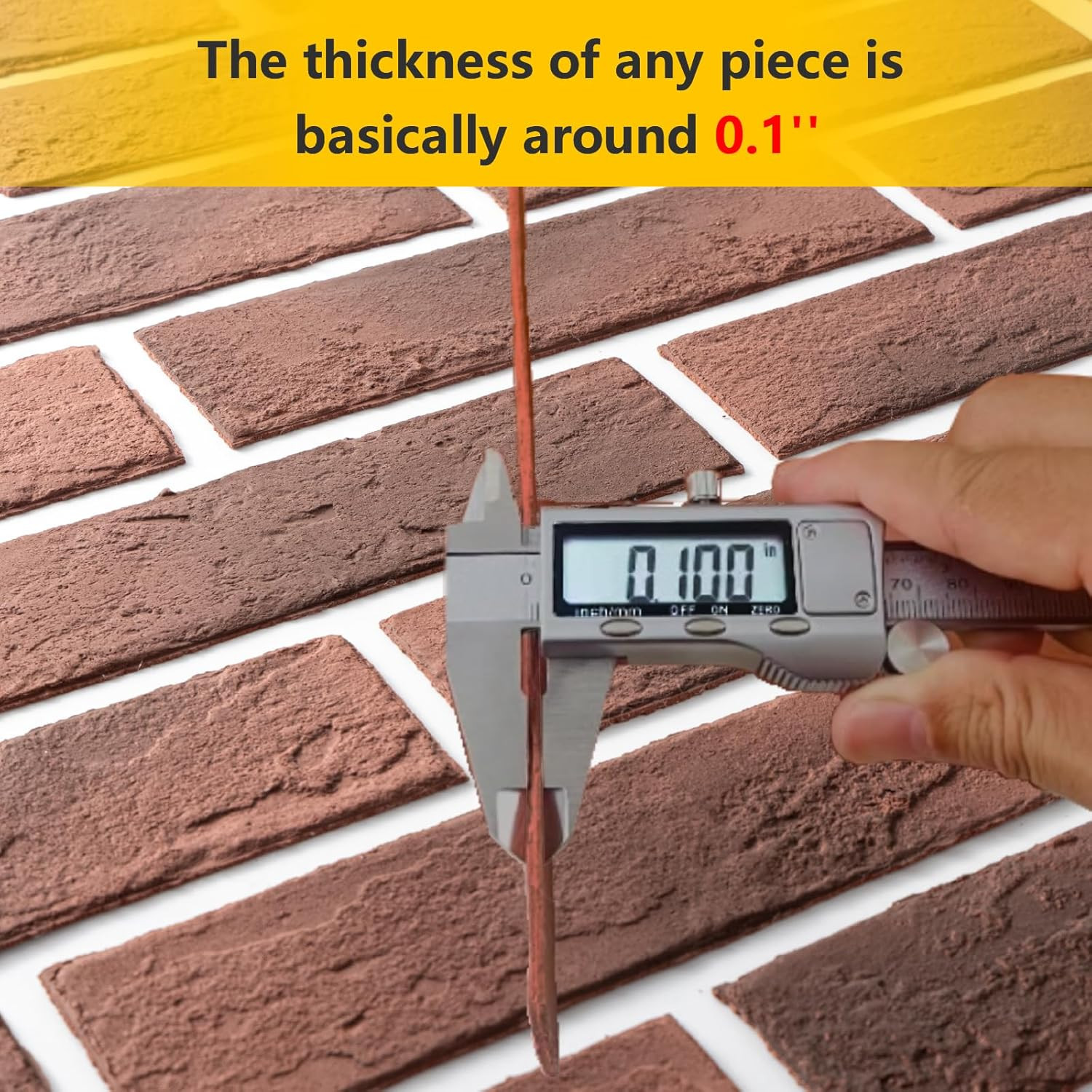 100 Pcs Vintage Red Faux Brick Tiles for Interior Wall Decor, 14 Sq.Ft.