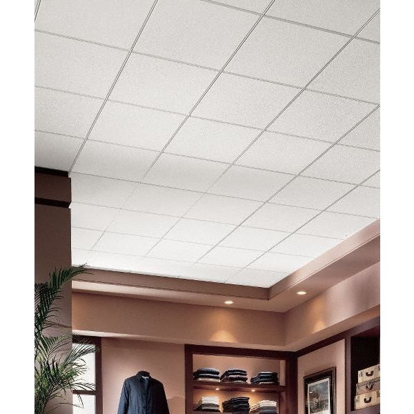Armstrong World Industries 1775A Dune Ceiling Tile, 24 In W X 24 In L, Beveled