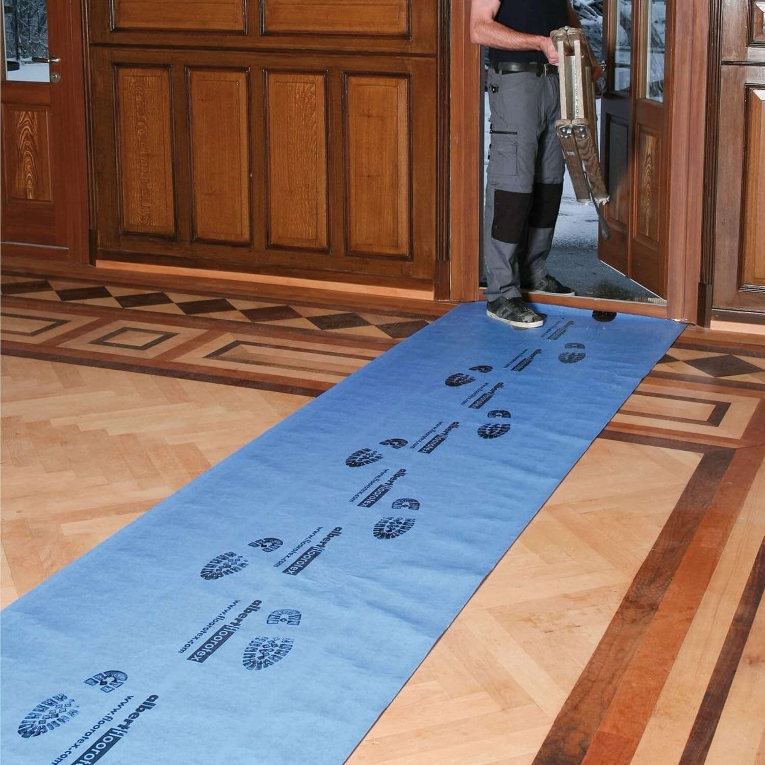 Floorotex Temporary Floor Protection Mat, 40 In x 84 Ft Roll