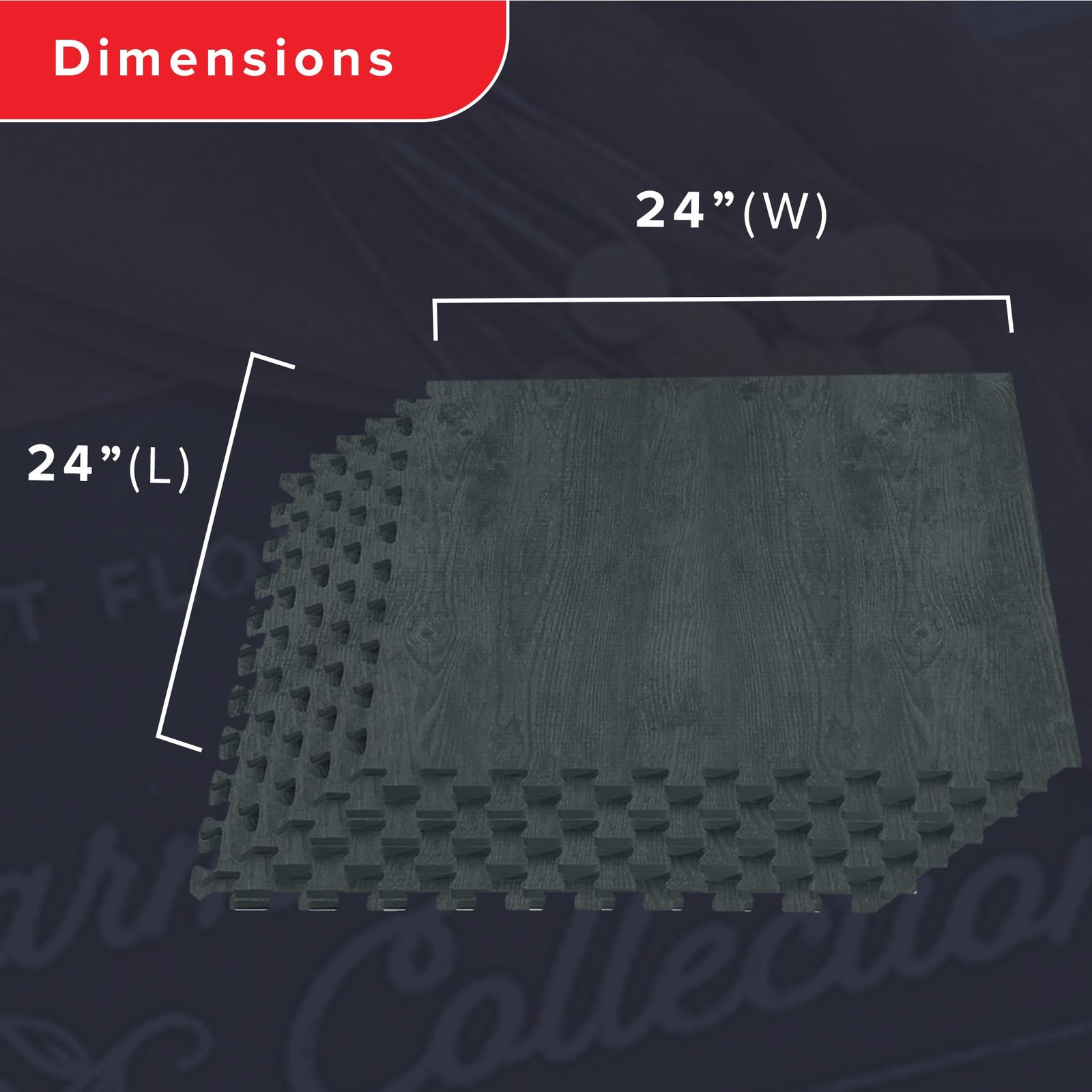 We Sell Mats Forest Floor Farmhouse 3/8 Inch Thick Printed Foam Tiles Premium