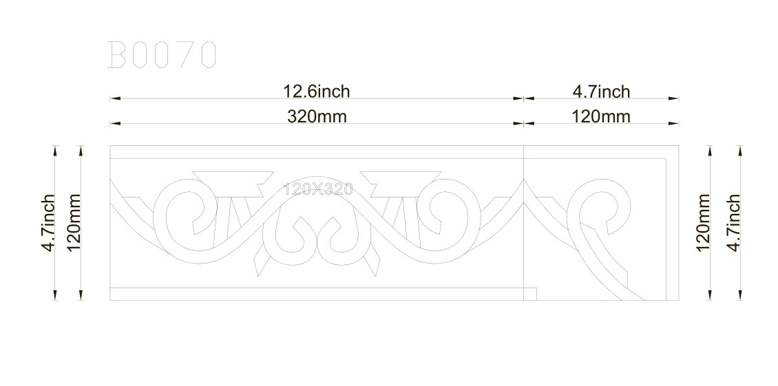 B0070CT Marble Mosaic Border Accent Tile Infinity Botticino 4.7×4.7 Tumbled