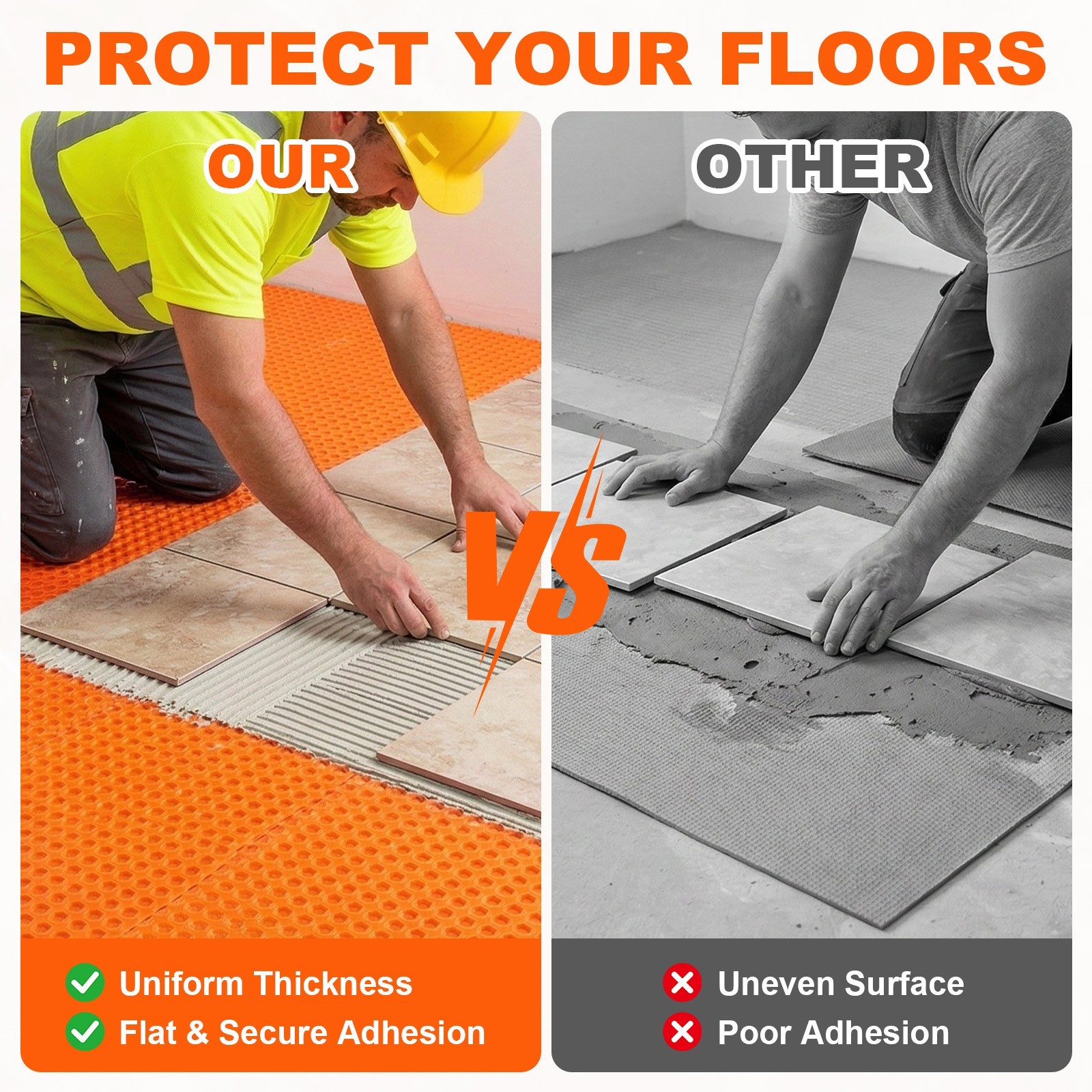 Anti Fracture Flooring Underlayment for Shower Walls/Bathroom Floors/Sauna Room