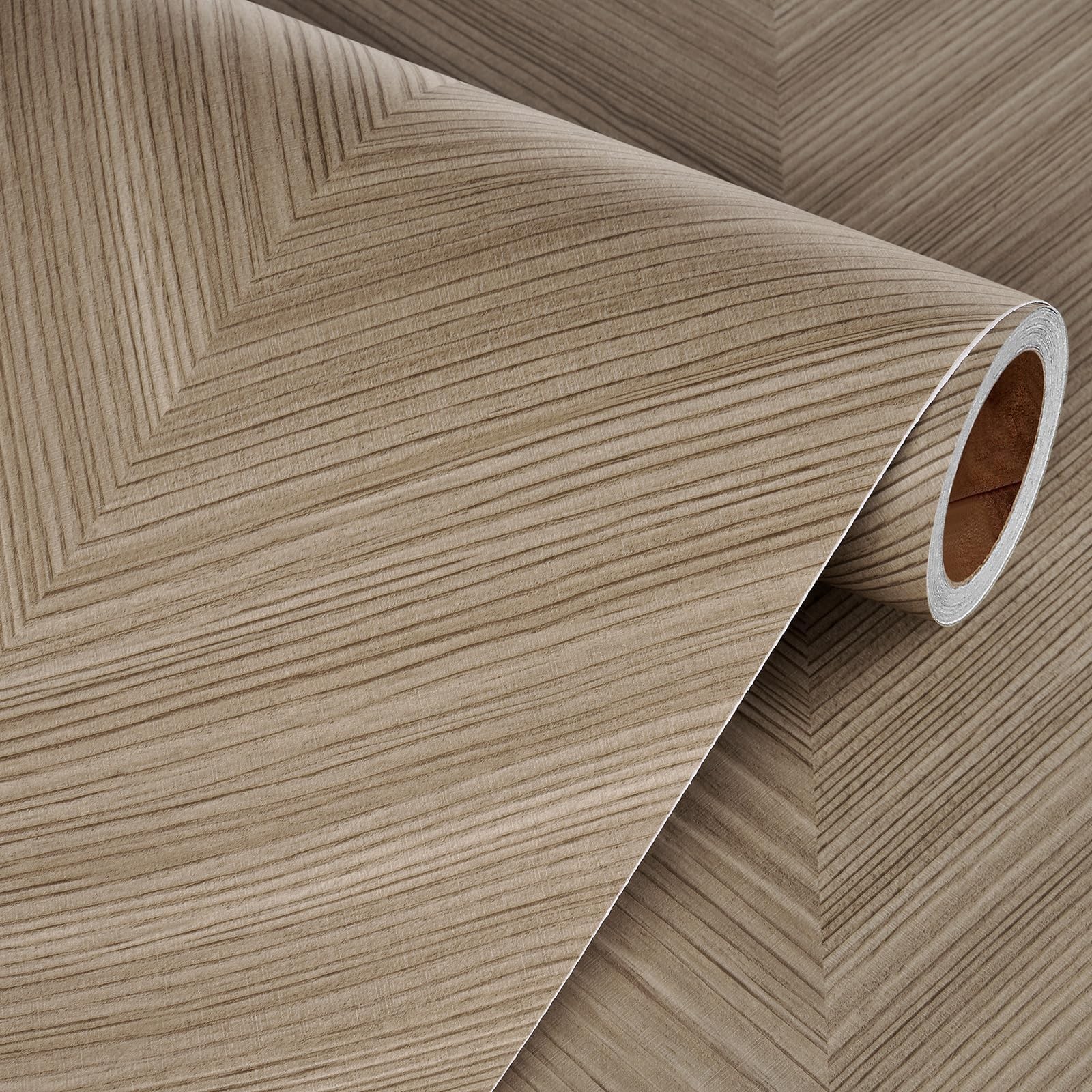 Herringbone Wood Grain Paper for Floors PVC Waterproof Linoleum Flooring Roll
