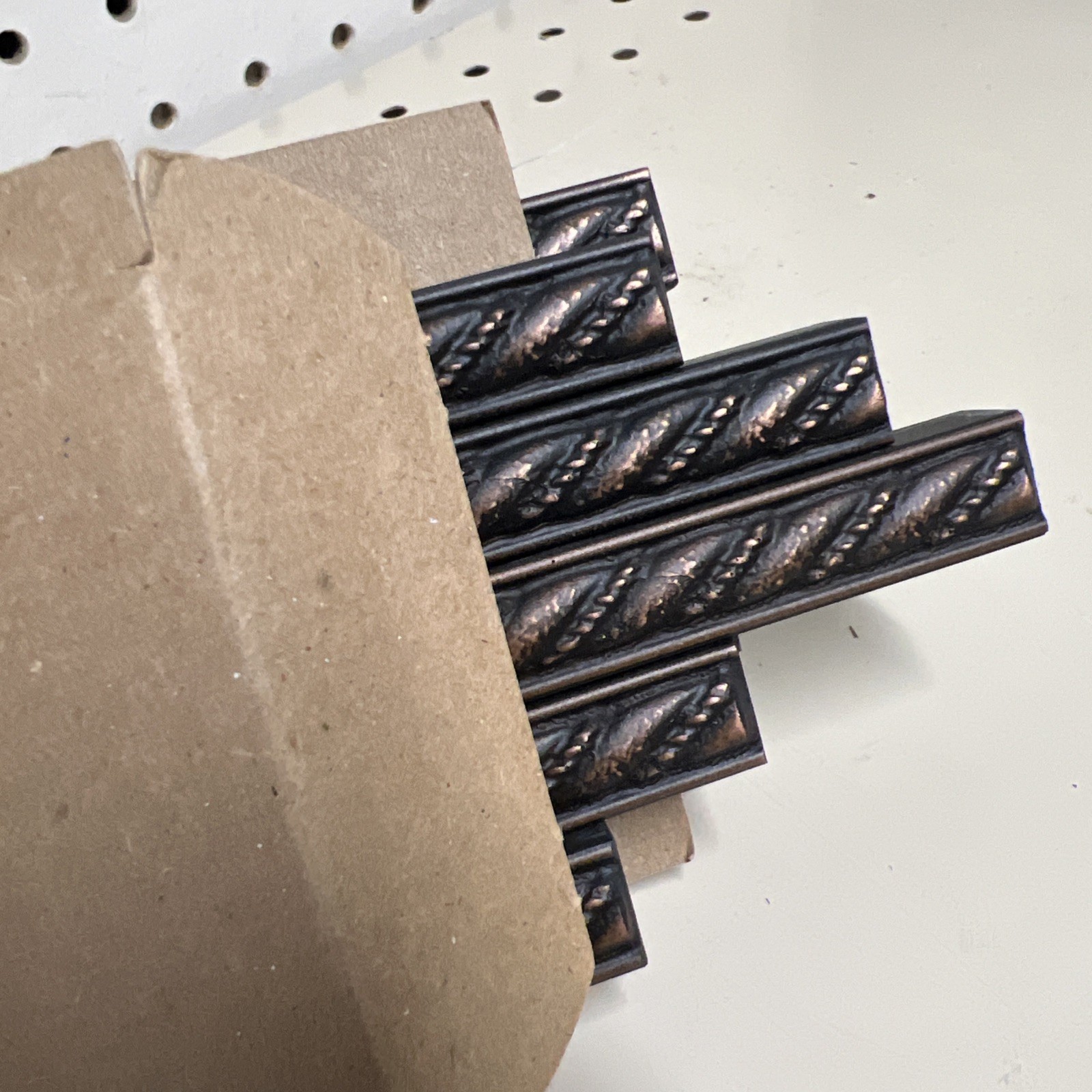 12 Questech Composite Trim Tile .5×12 Braided Rope Listel Oil Rubbed Bronze