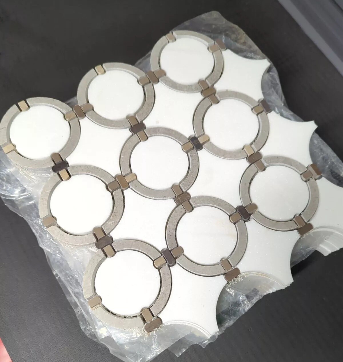 Marble Mosaic Tile Sheet 12″ Honed Daltile Rain Stratus White Natural Stone