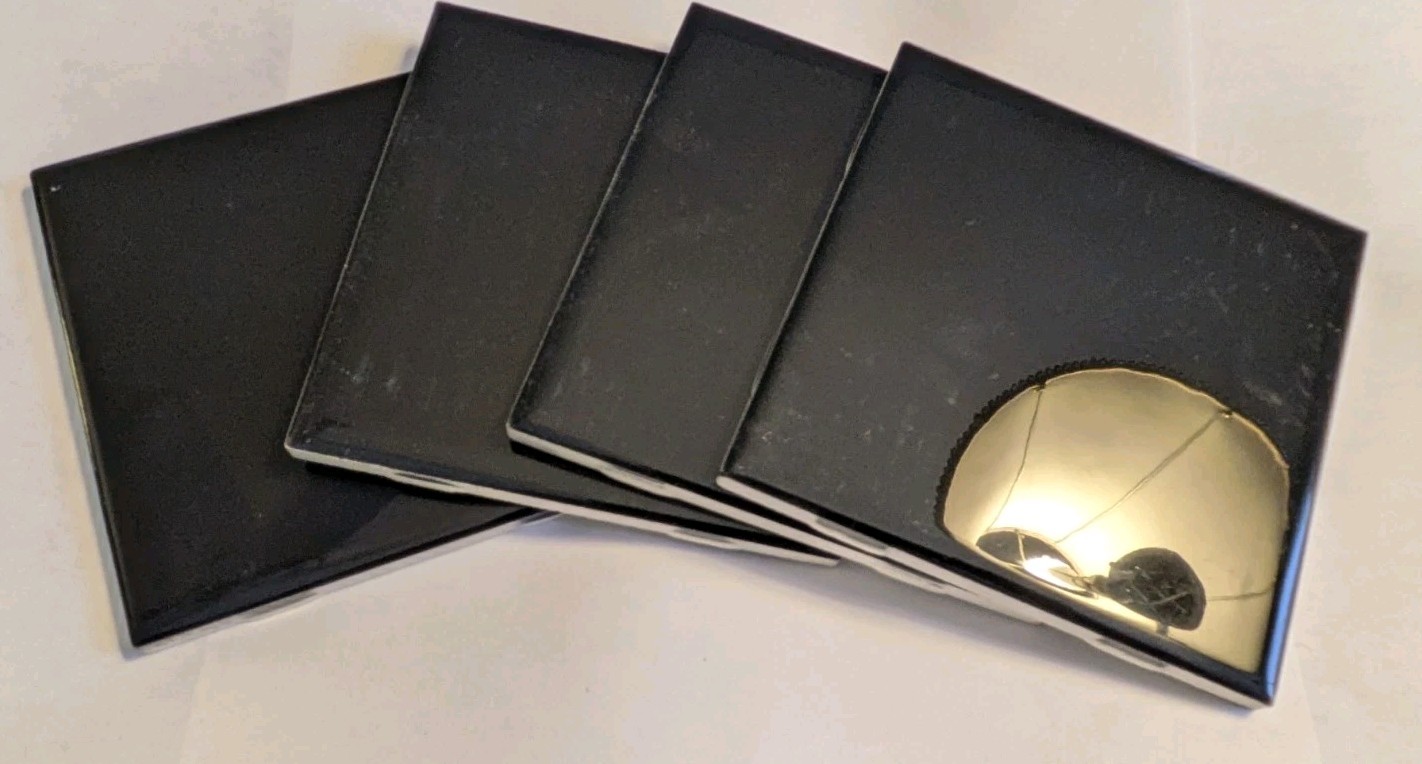 1 Daltile 4-1/4″ Glossy Tile Black Ceramic New