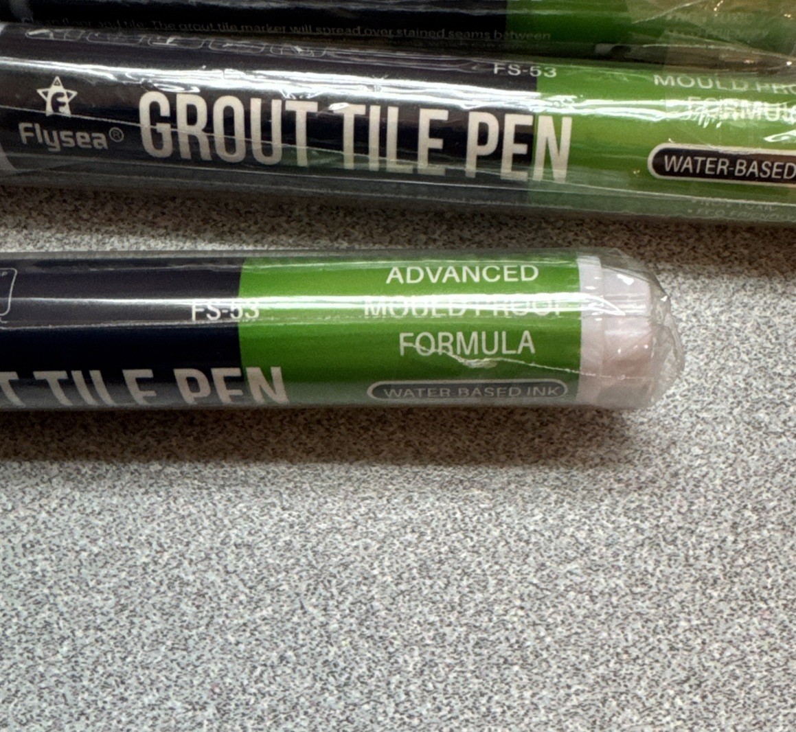 Flysea Grout Tile Pen (5 Pack) Waterproof Grout Marker – Non-Toxic – New Sealed