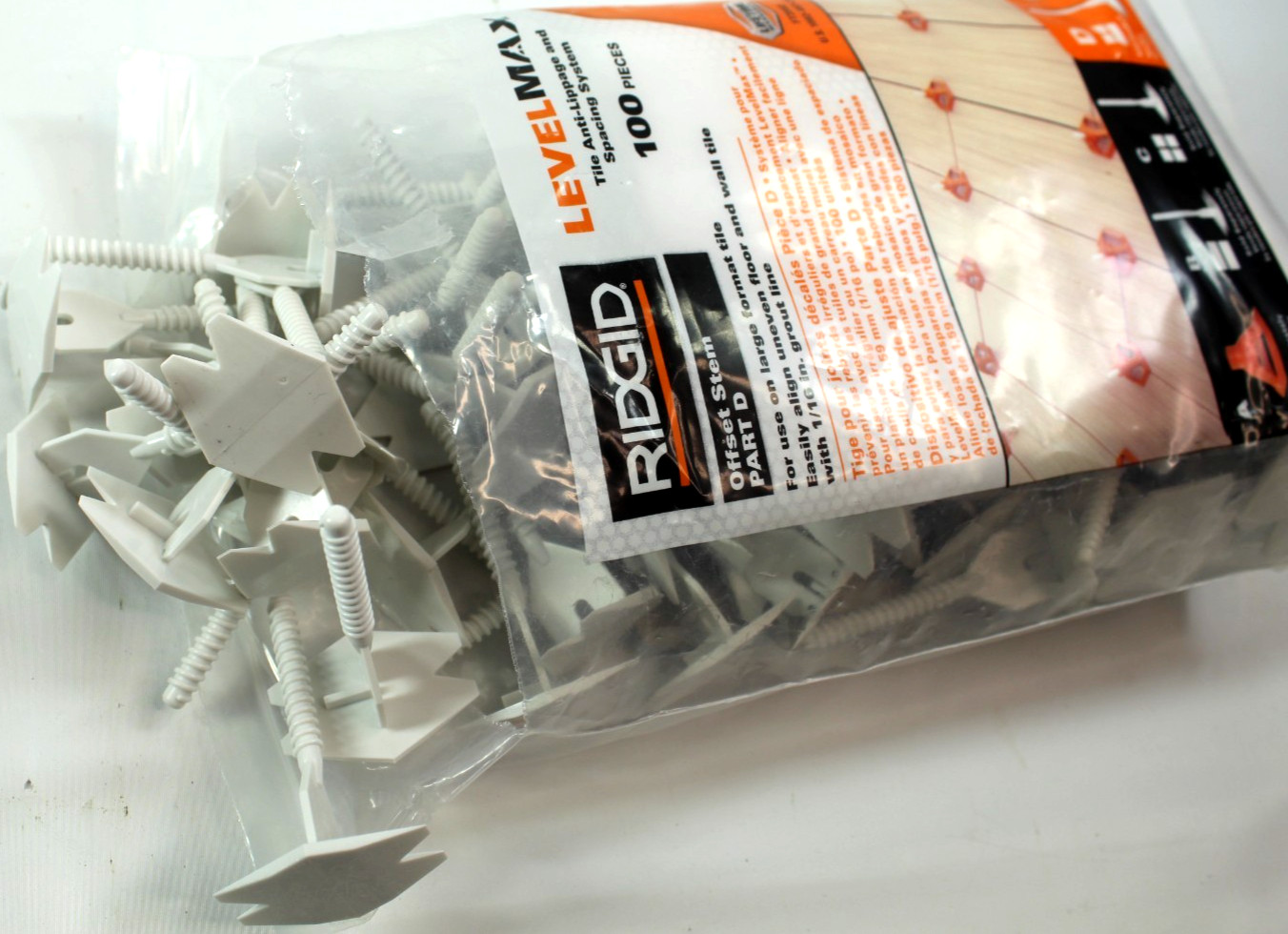 Tile Layers Lot Ridgid Offset Stems, Masonry Diamond Blade, QLT Square Notch