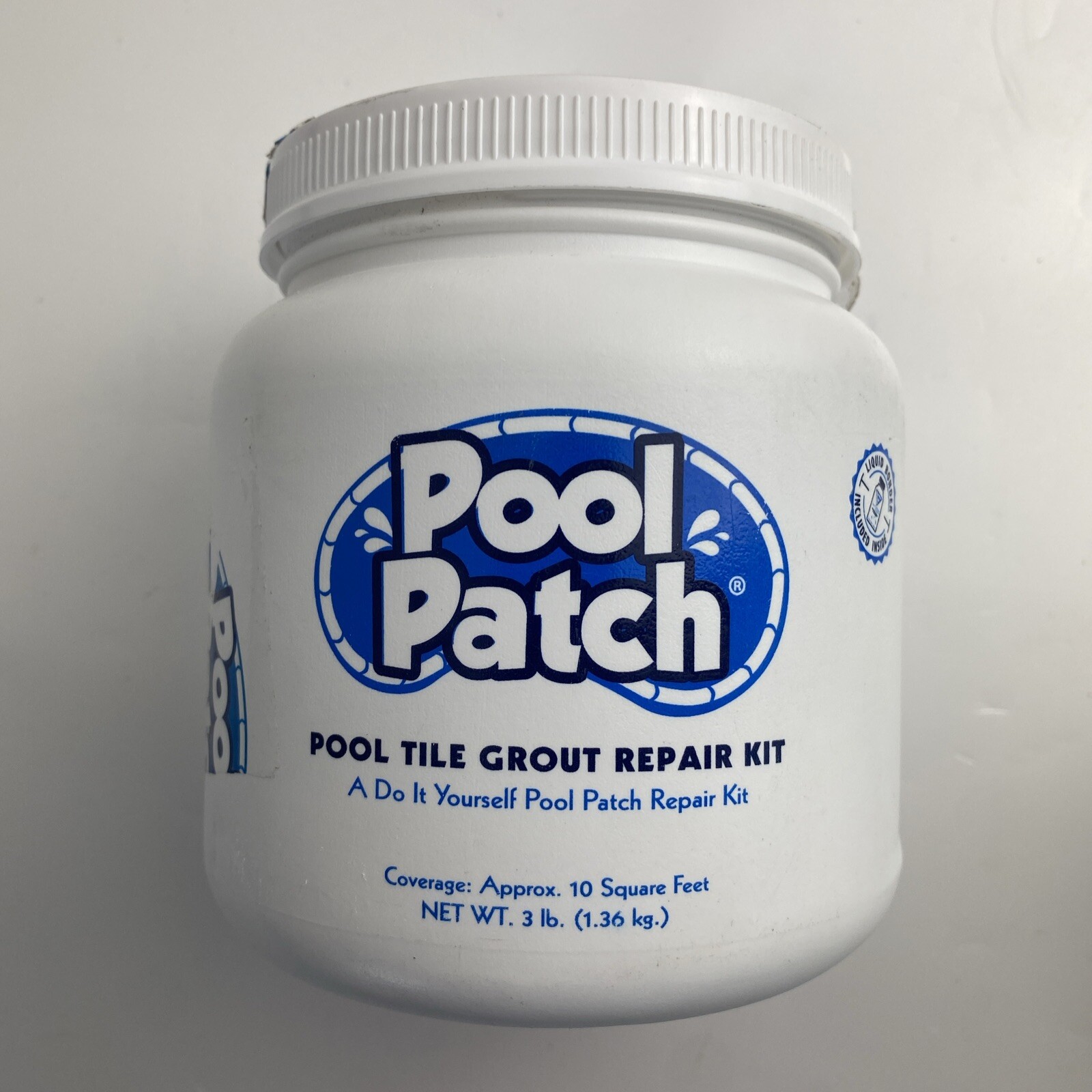 White Pool Tile Grout Repair Kit, 3-Pound, White