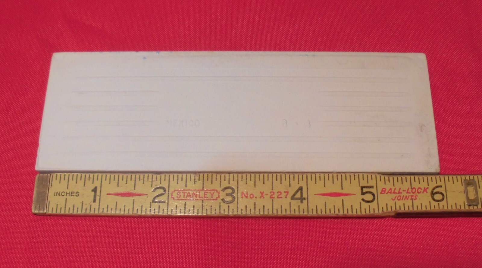1 pc. Ceramic Bullnose Tile 2” X 6” Light Bright Wedgewood Blue: American Olean