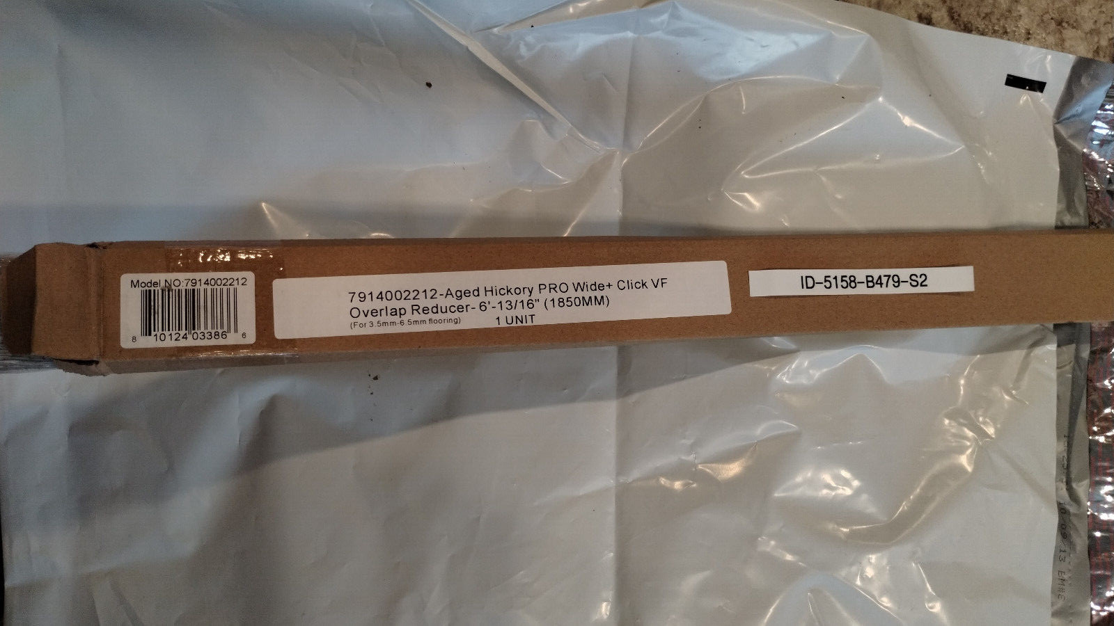 NEW in BOX–Cali Bamboo Vinyl PRO Wide + Click VF Overlap Reducer–Aged Hickory