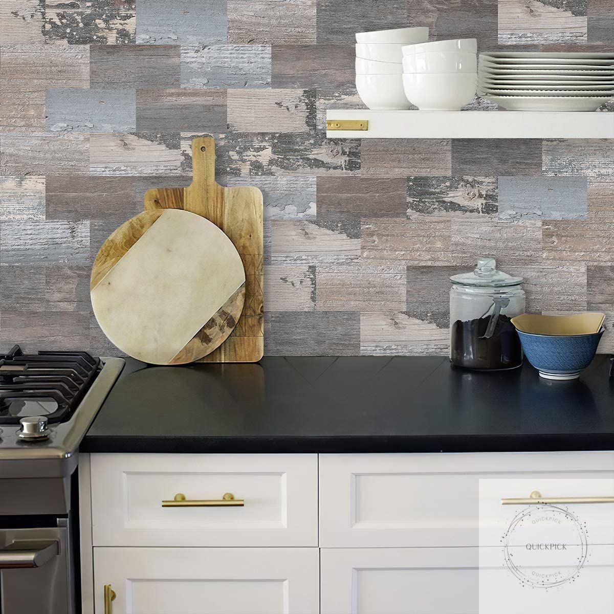 Peel and Stick Rustic Backsplash Wall Tile Self Adhesive for Kitchen Farmhouse