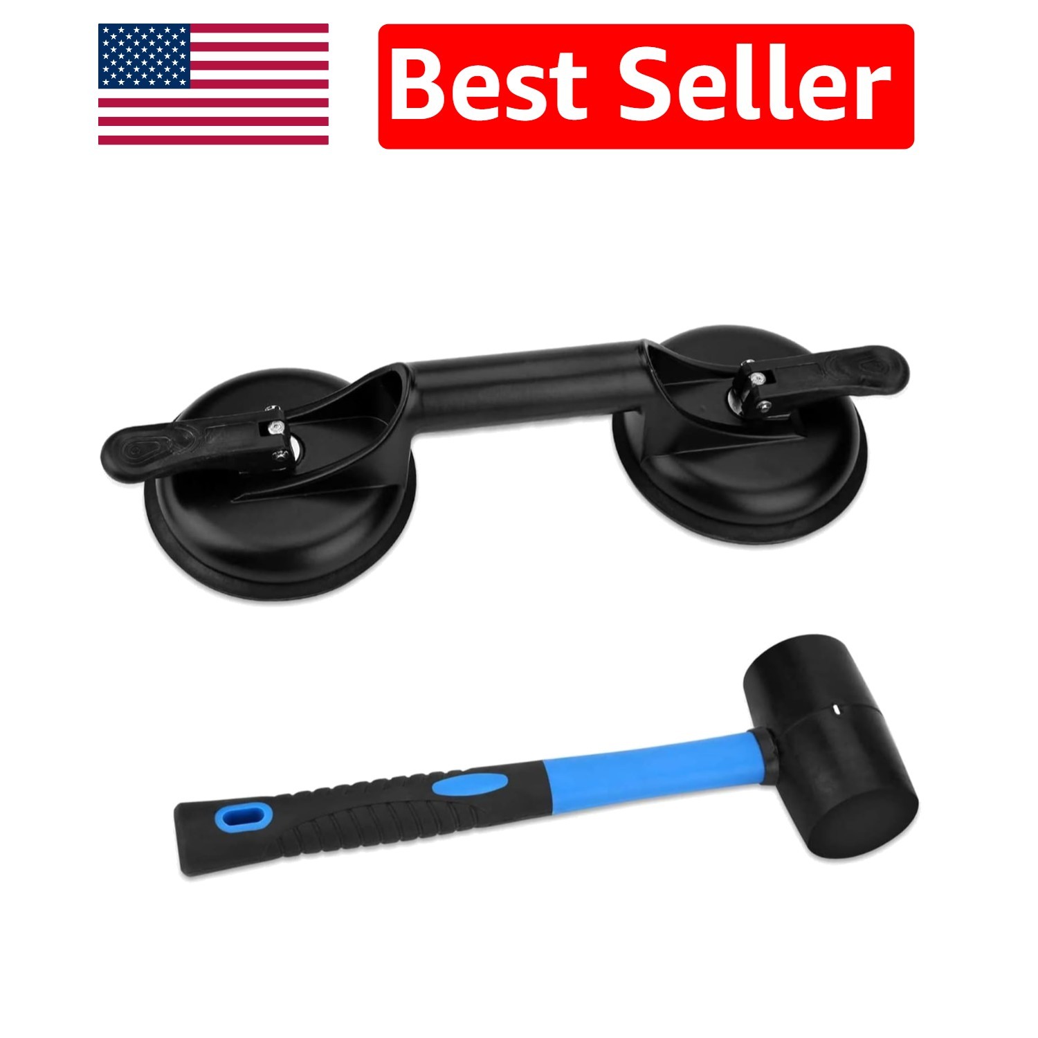 Heavy Duty Floor Gap Fixer Tool for Laminate Repair with Suction Cup & Mallet