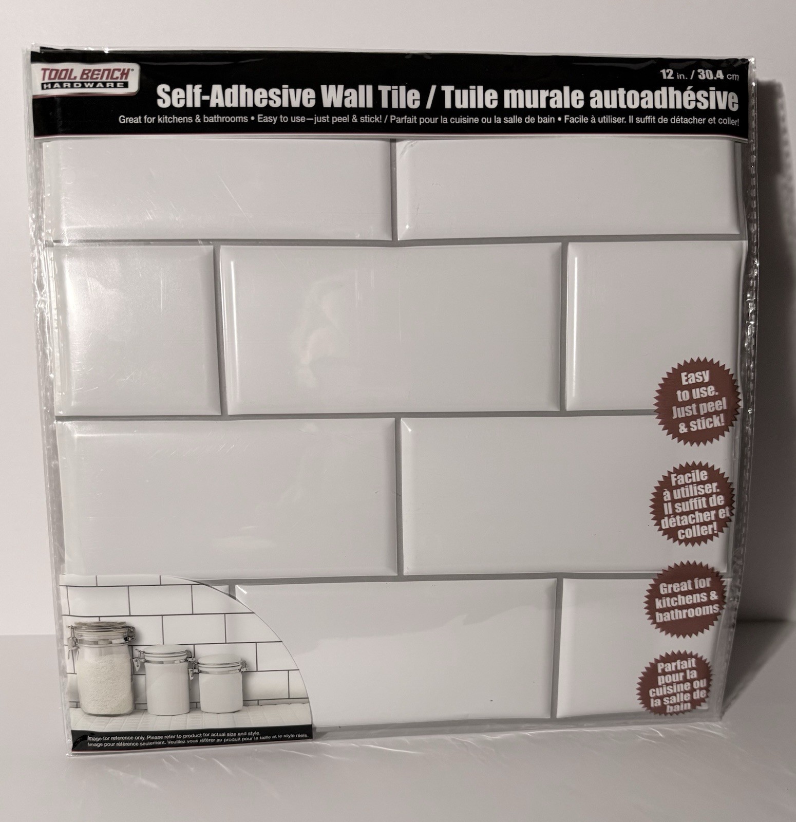 10 PCS Peel Stick Wall Tile ADH Mosaic White Lightweight 12 “ $39.99
