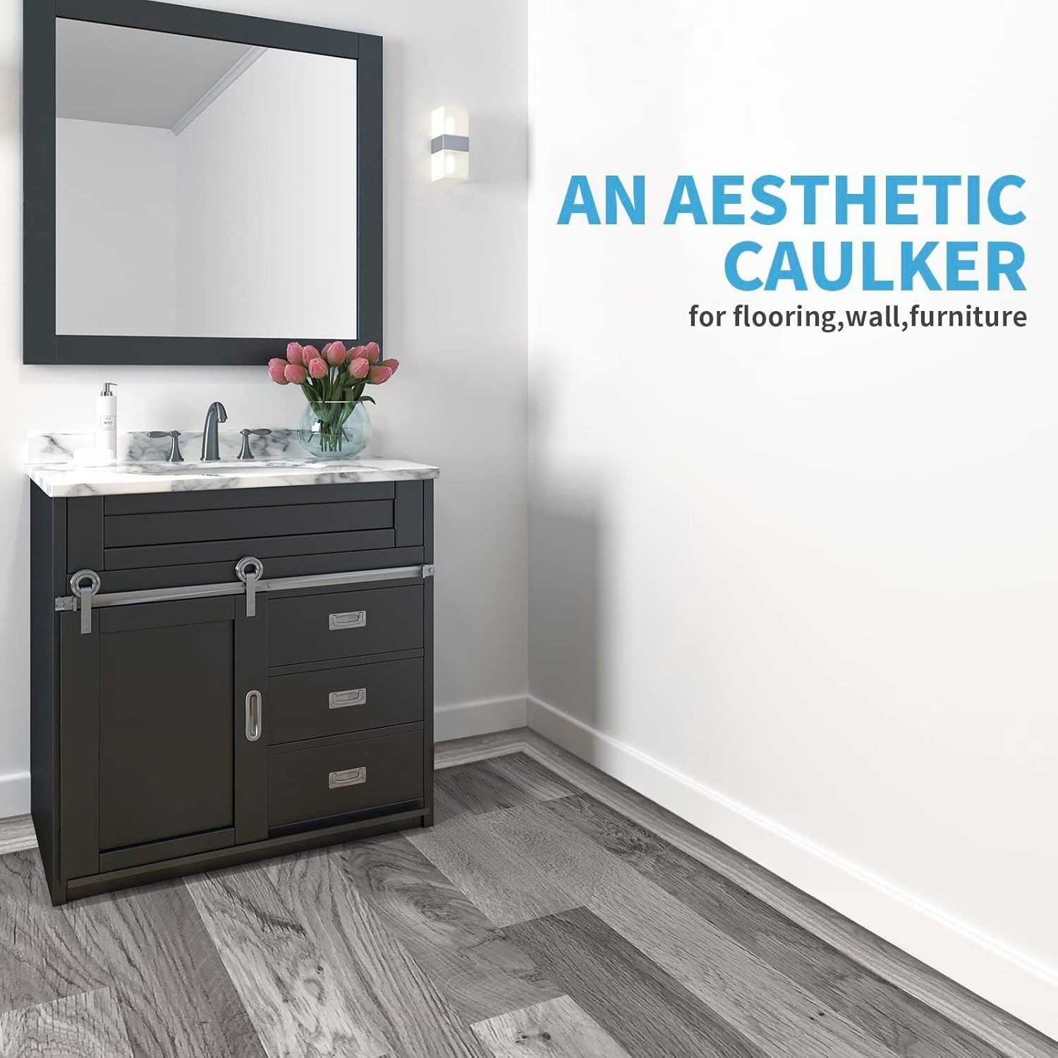 Multi-Surface Self-Adhesive Floor Transition Strip – 4FT Gray Vinyl Solution