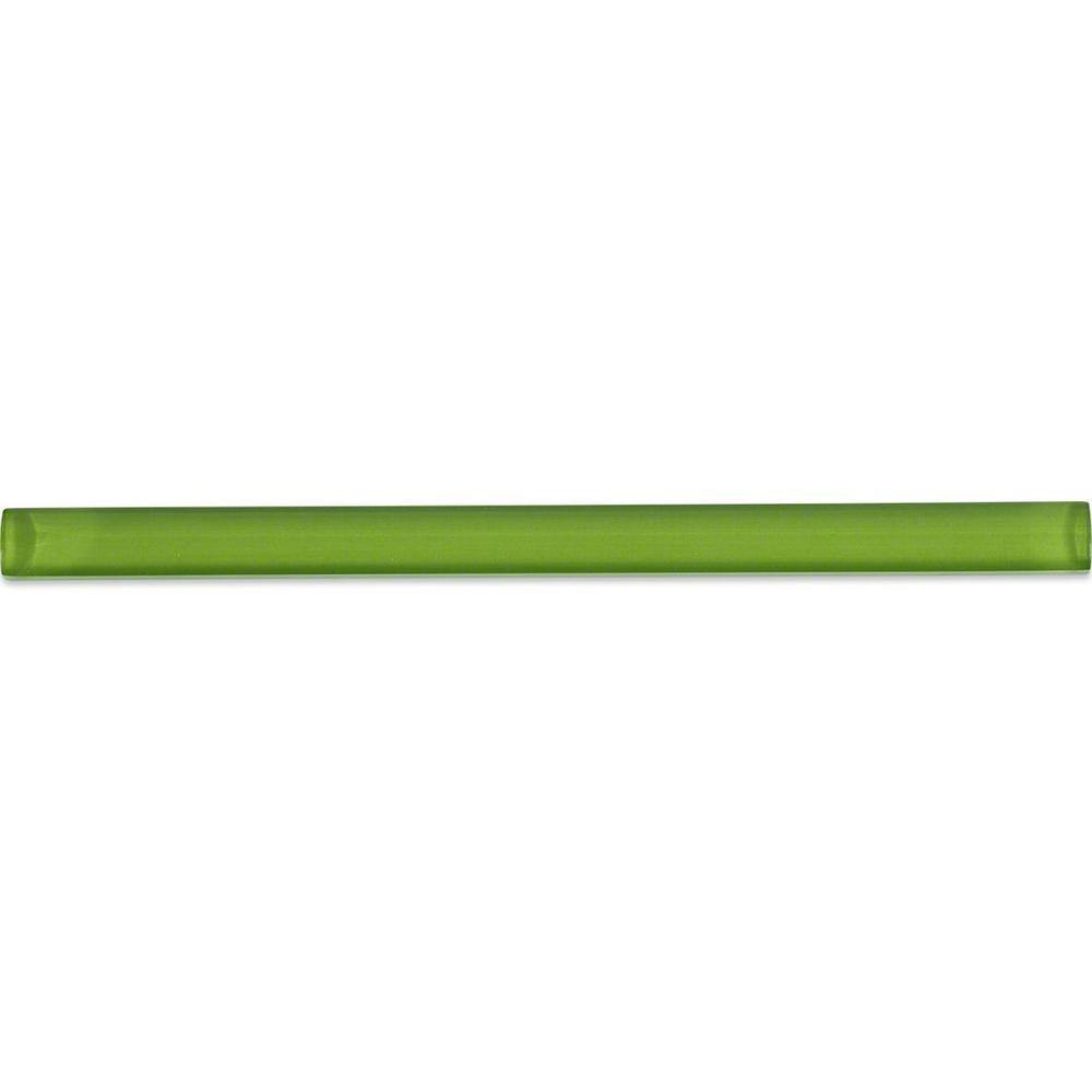 Fresh Green 3/4 In. X 12 In. Glass Pencil Liner Trim Wall Tile