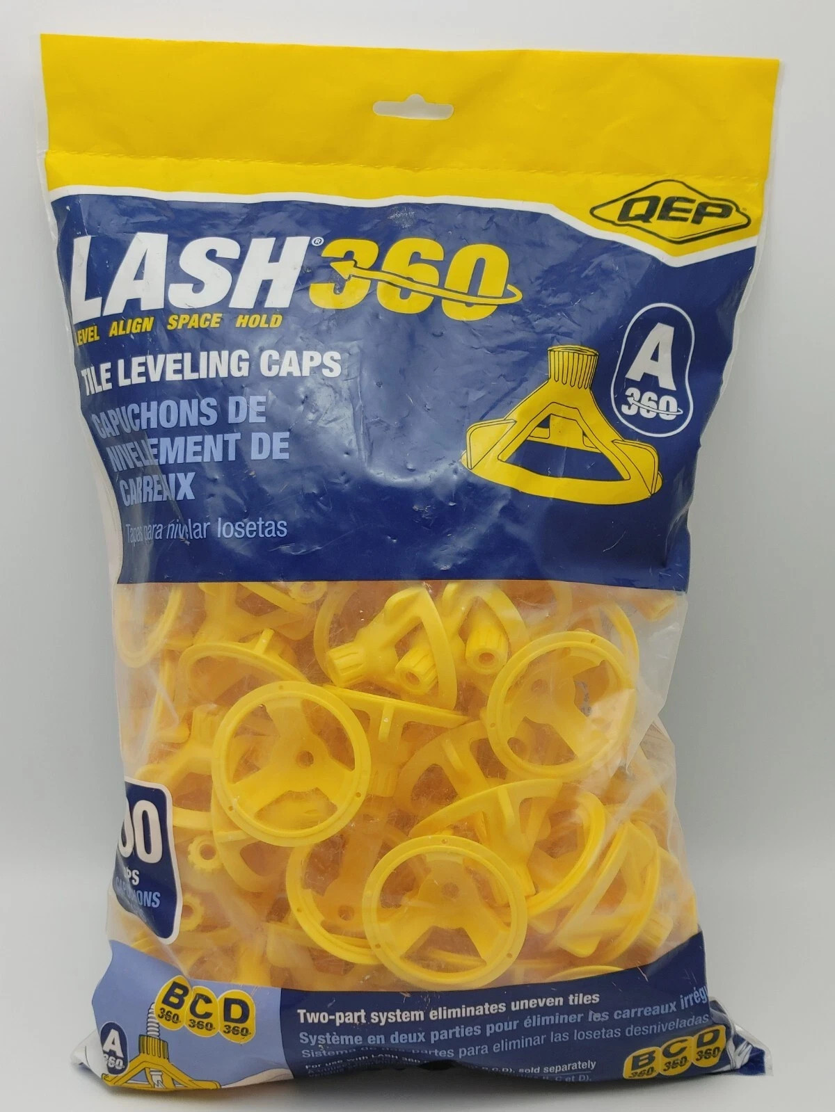 QEP Tile Leveling Caps 100 Pack A 360 Plastic Yellow #99734