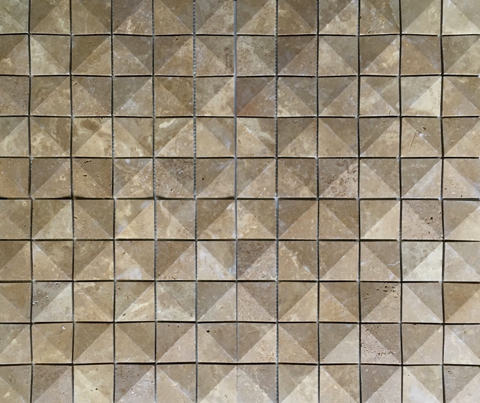 2×2 Walnut Dimensional Honed Travertine Mosaic Tile Backsplash Floor Wall Bath