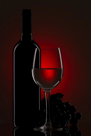 red wine glass bottle grapes vineyard ceramic tile mural backsplash