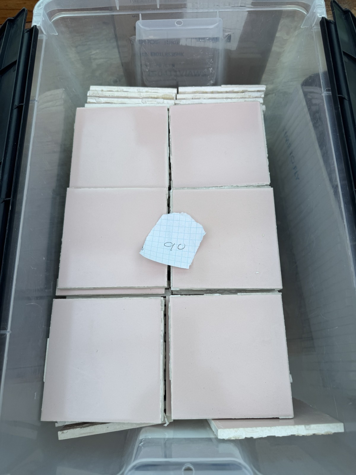 Vintage Mid Century Gladding McBean Pink & Burgundy ceramic tiles various sizes