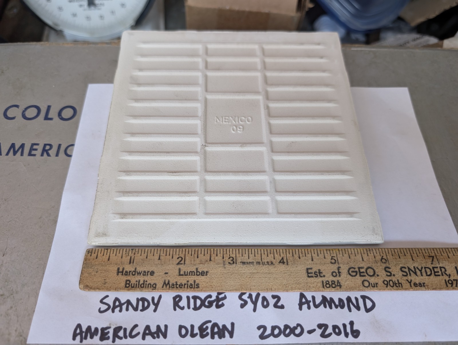 2 pcs American Olean Ceramic Tile Sandy Ridge series “Almond” SY02 6″ Square