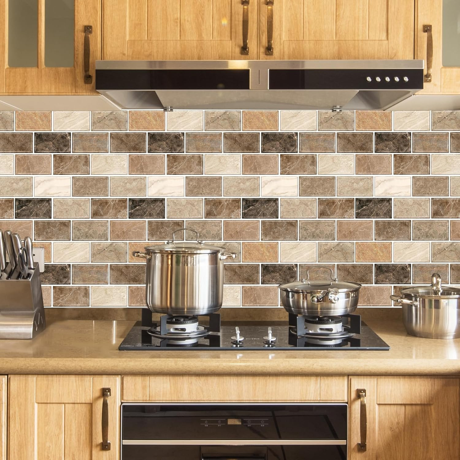 10-Sheet Stick on Backsplash for Kitchen,12″X12″ Peel and Stick Self Adhesive Wa