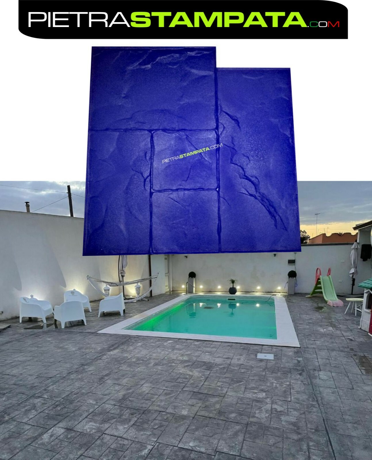 Mold for Floor Printed Cement Fake Stone Concrete Texture Stamp Mat